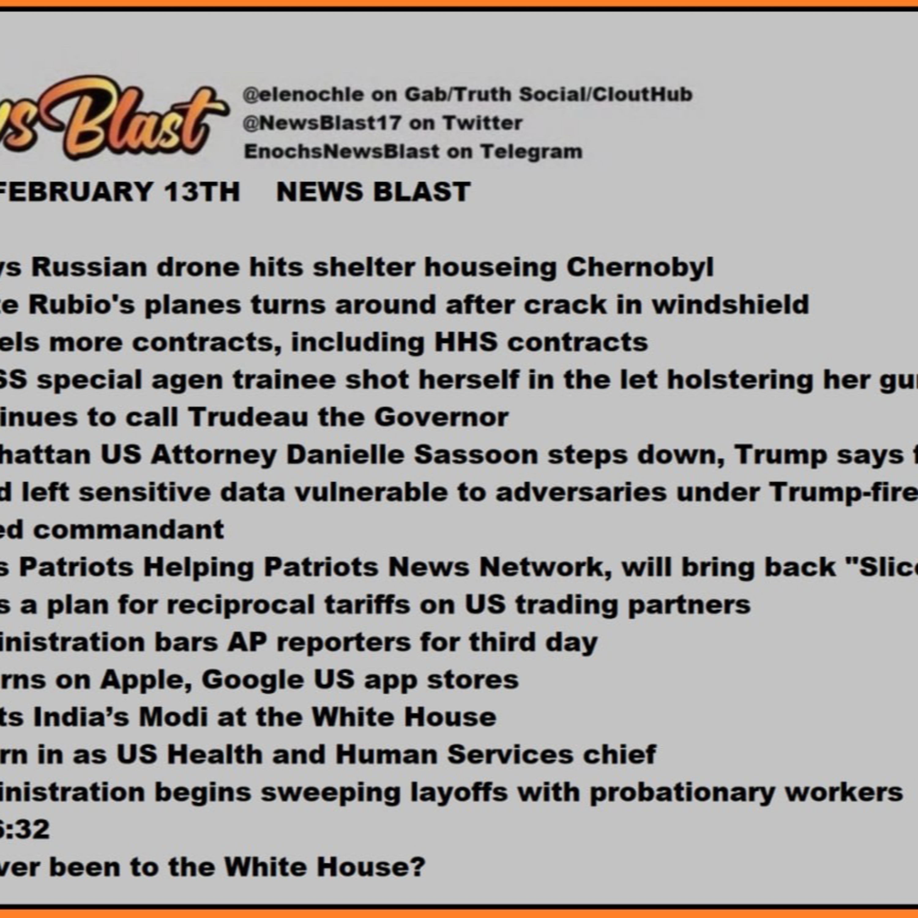 Thursday, February 13, 2025 News Blast episode artwork