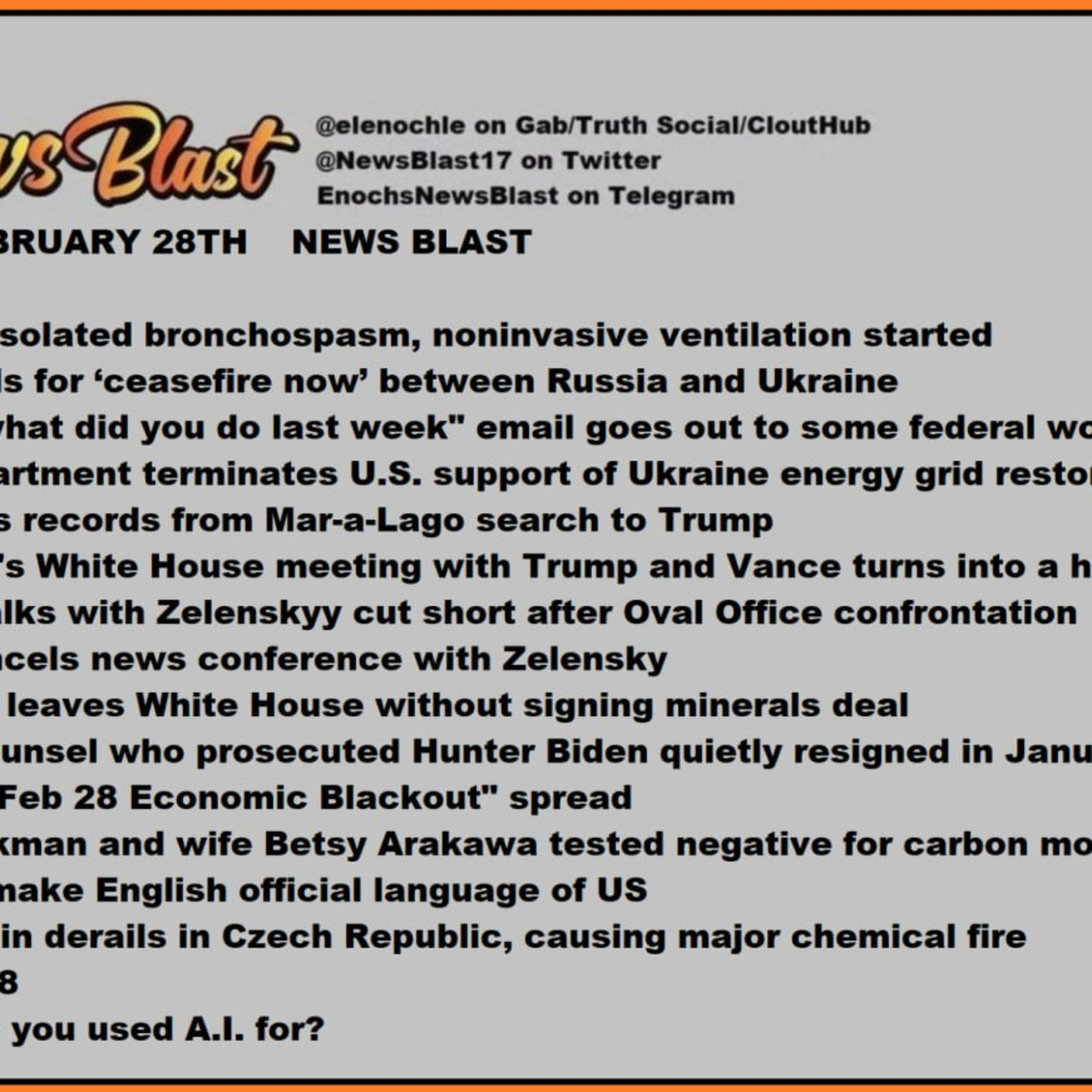 Friday February 28, 2025 News Blast  episode artwork