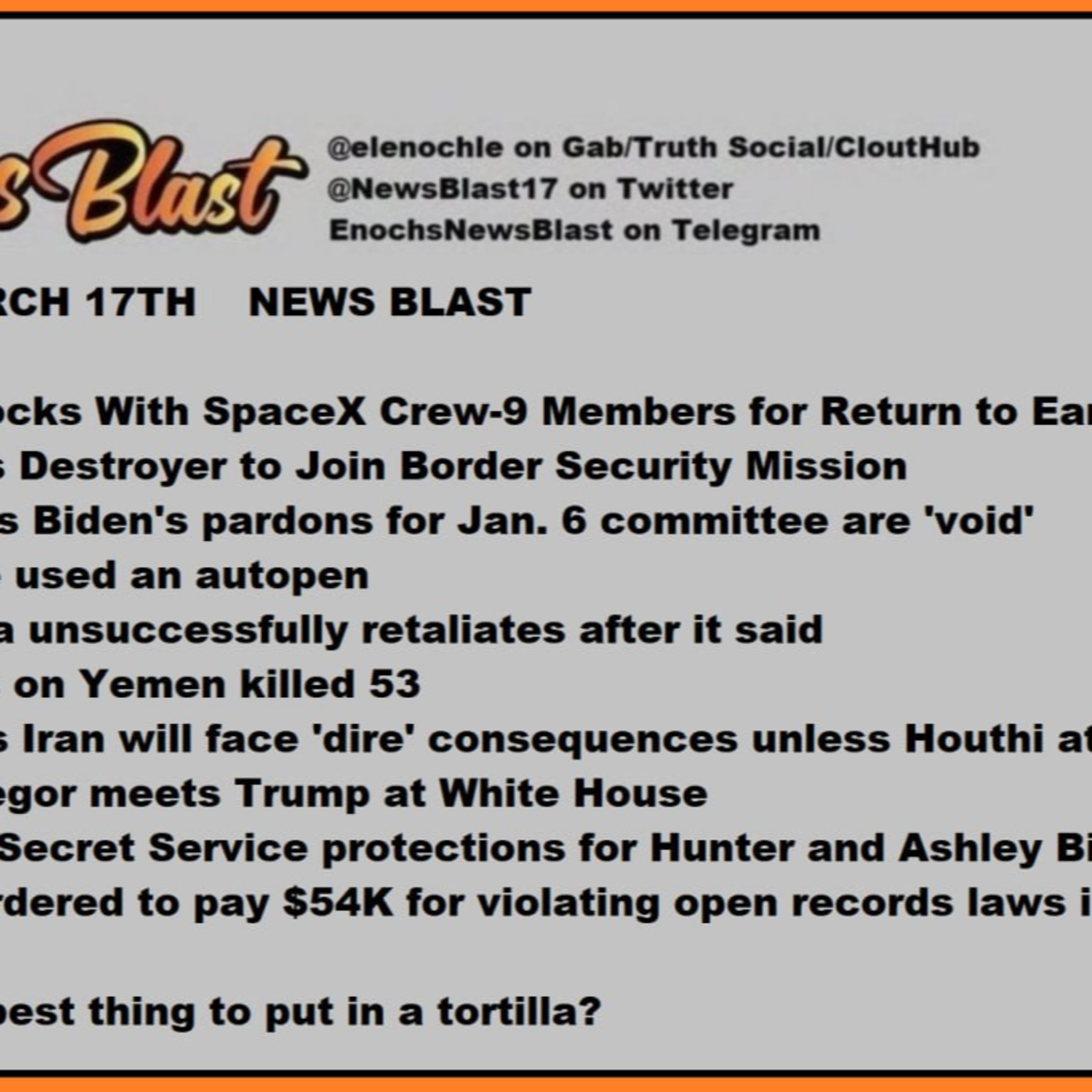 Monday March 17, 2025 News Blast   episode artwork