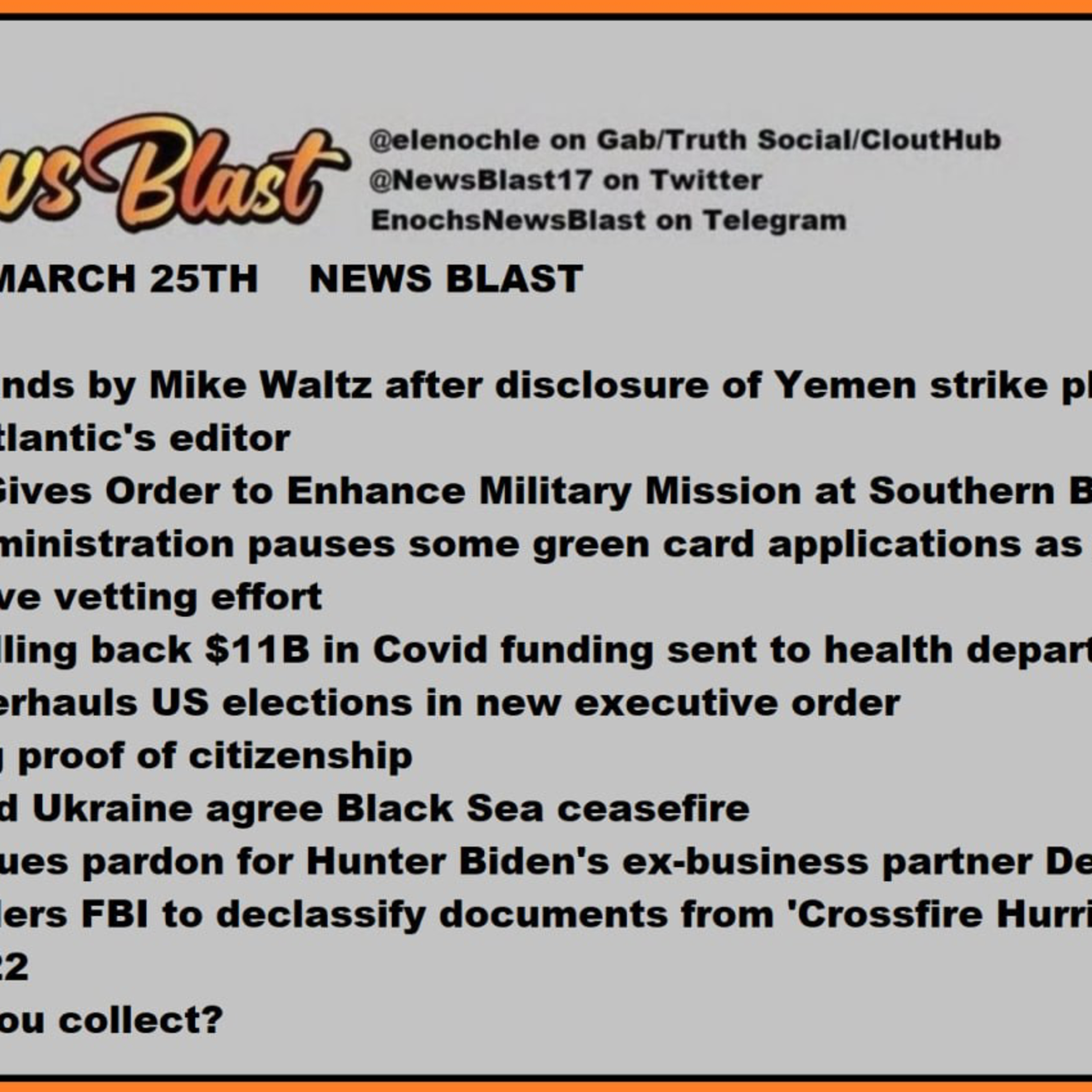 Tuesday, March 25, 2025 News Blast  episode artwork