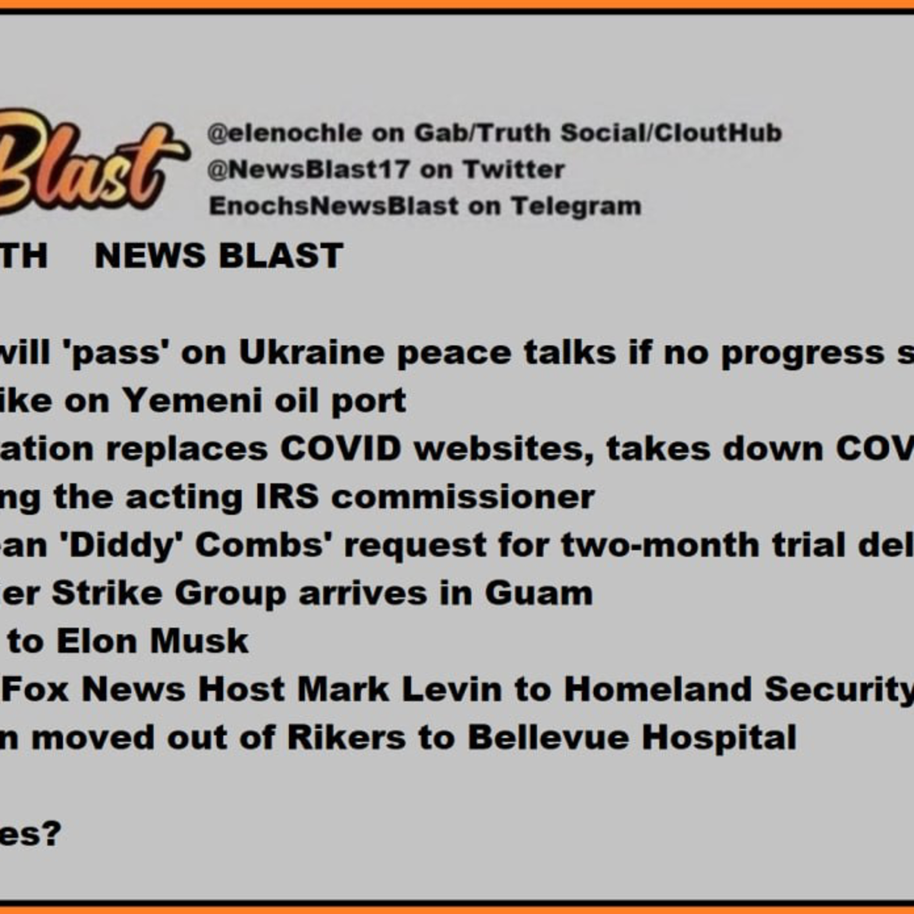 Friday, April 18, 2025 News Blast episode artwork
