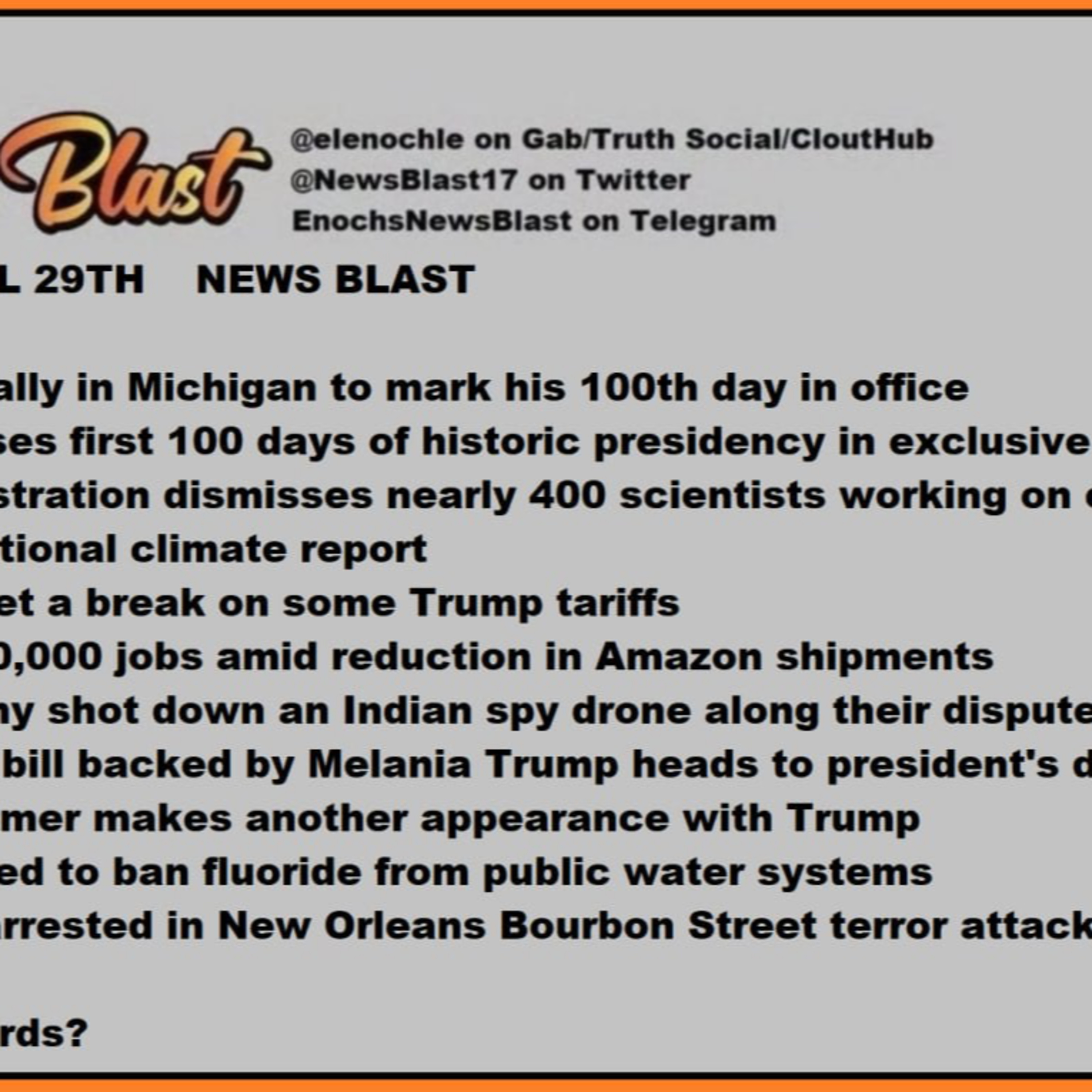 Tuesday, April 29, 2025 News Blast episode artwork