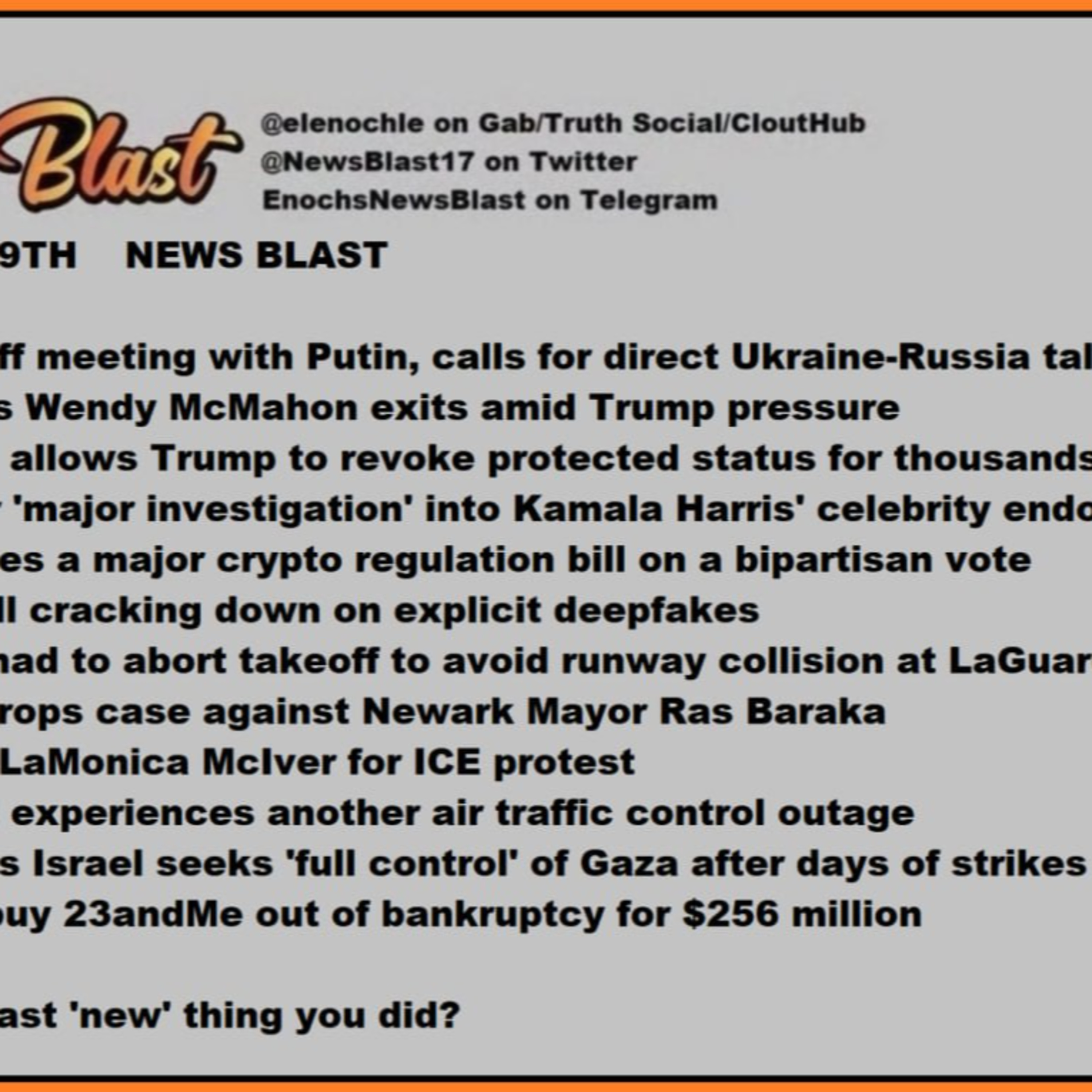 Monday May 19,2025 News Blast episode artwork