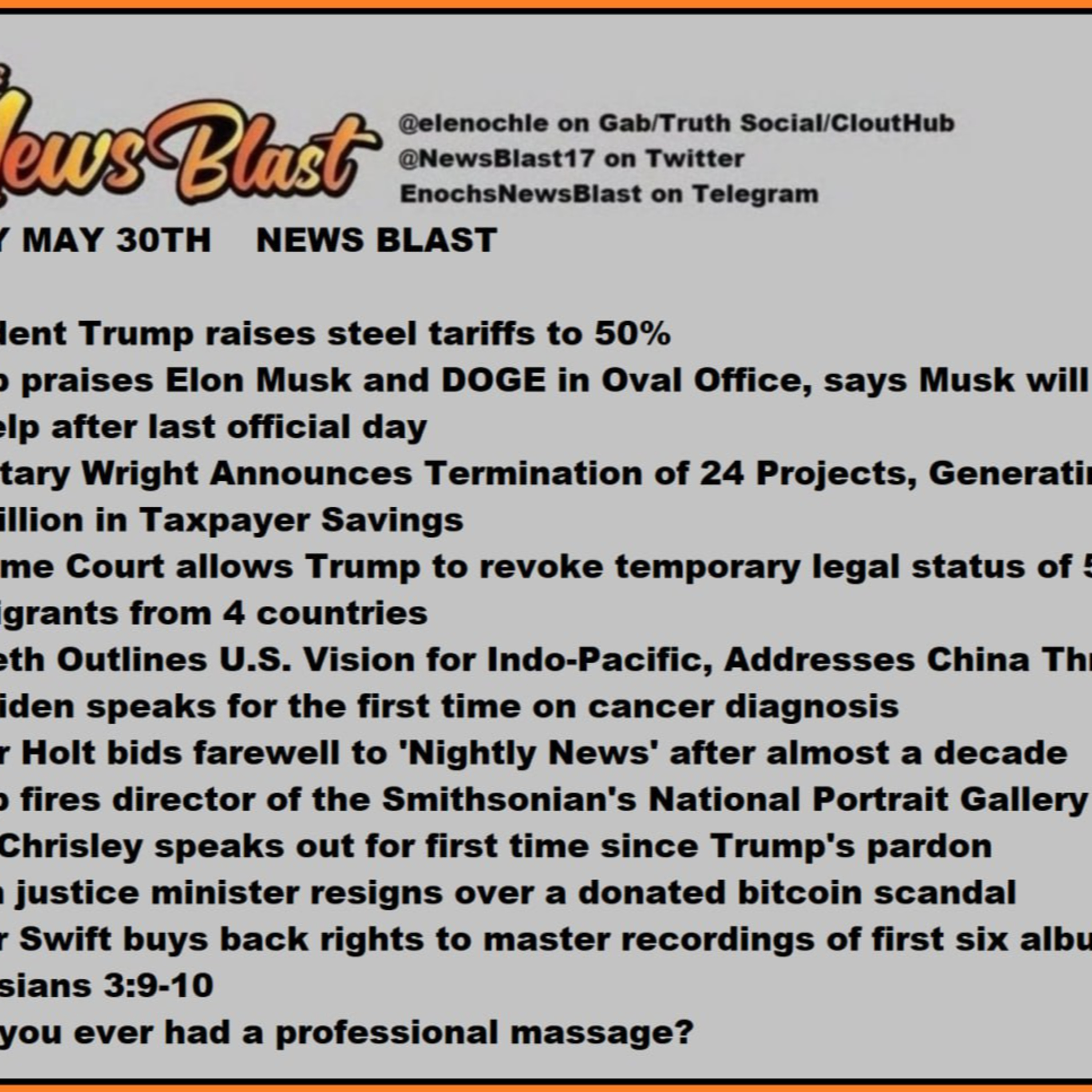 Friday, May 30, 2025 News Blast. episode artwork