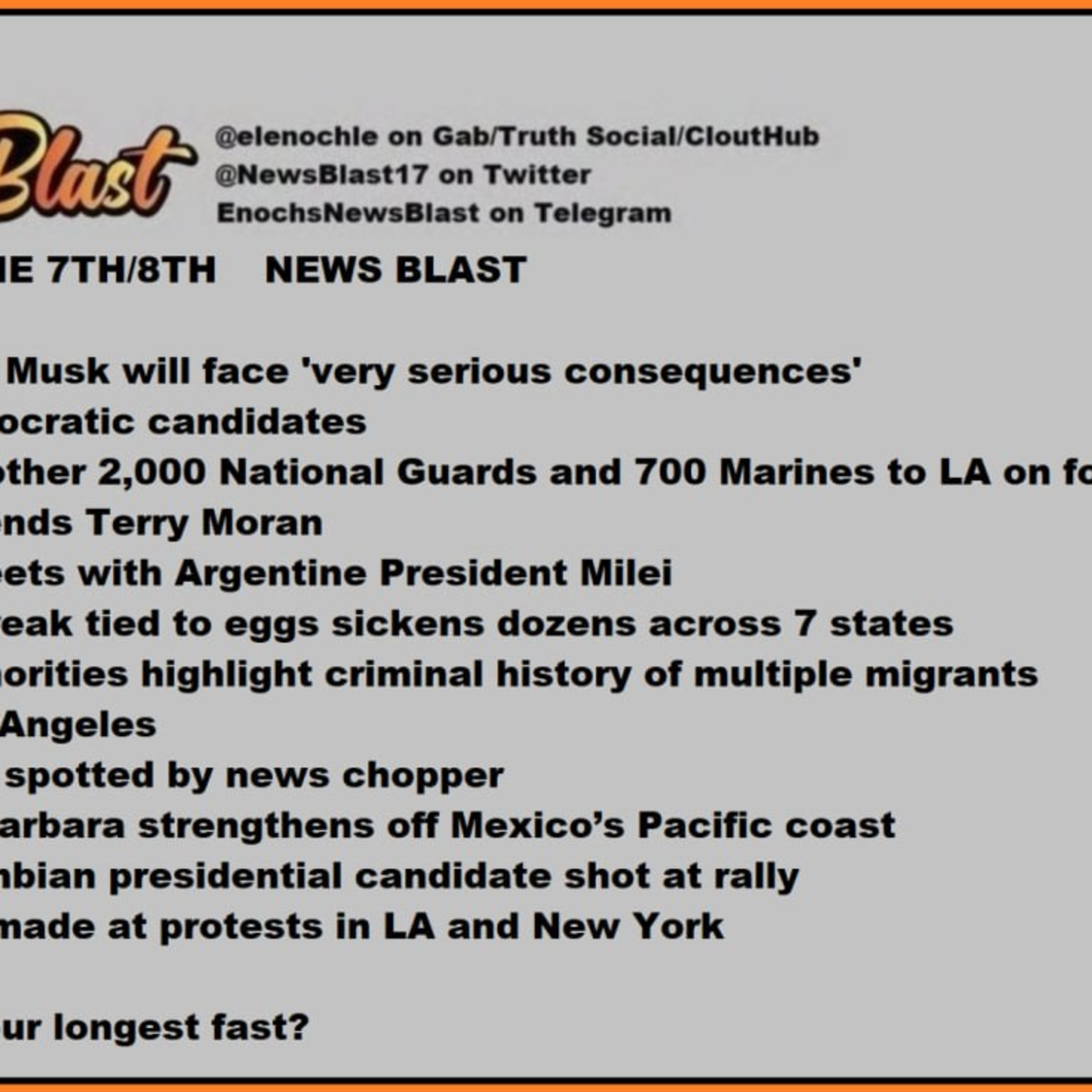 Weekend of, June 7:8, 2025 News Blast episode artwork
