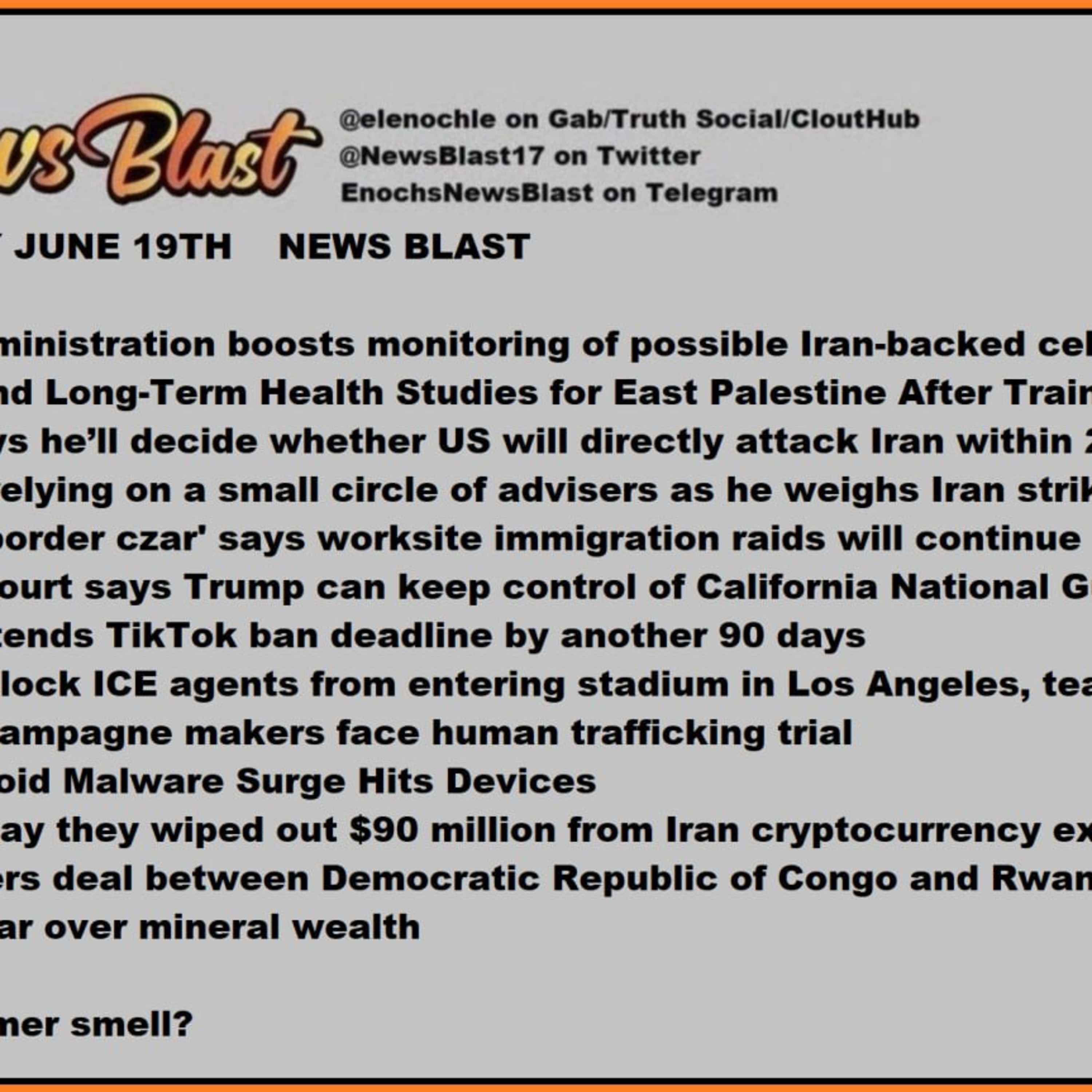 Thursday June 19, 2025 New Blast. episode artwork