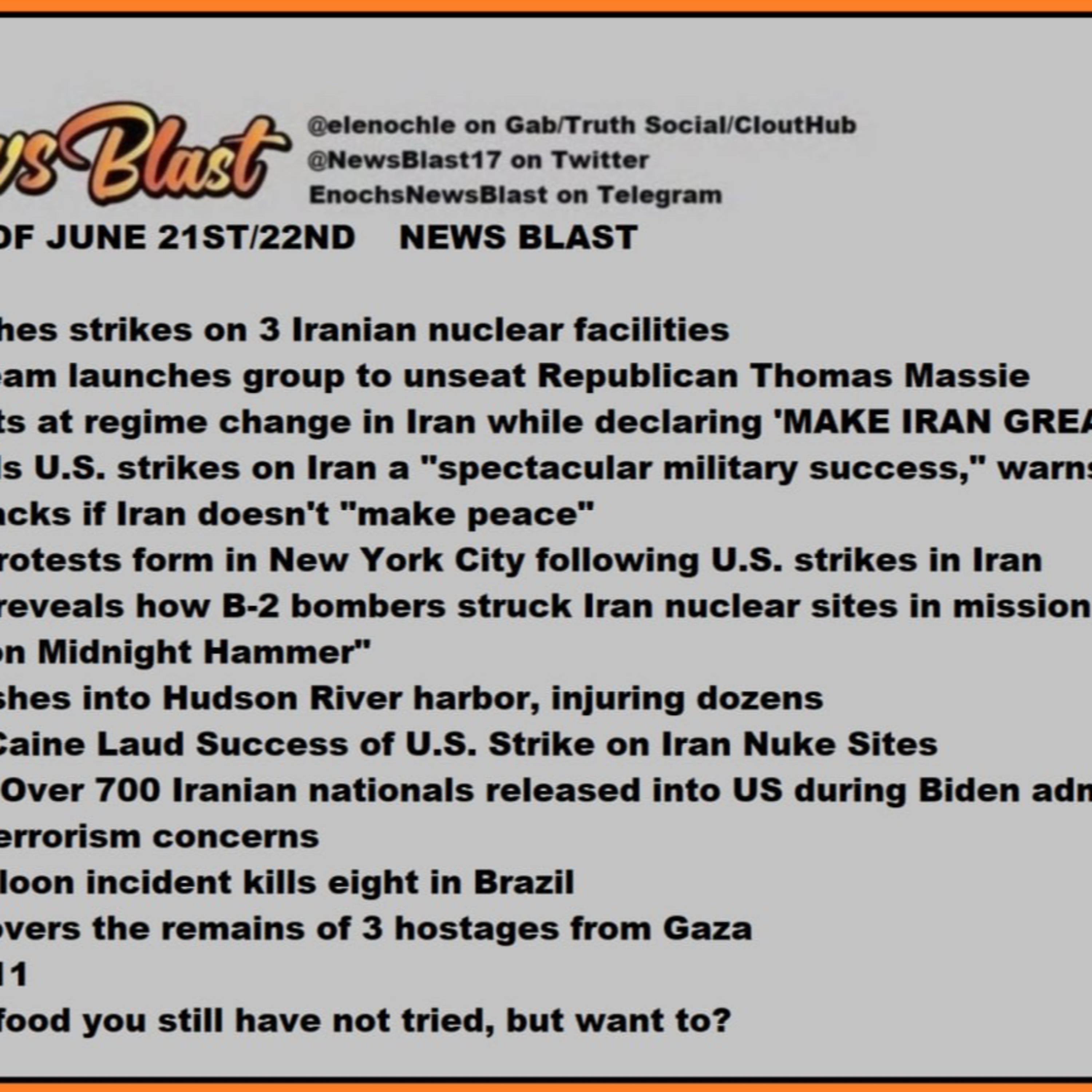 Weekend June 21 and 22, 2025 News Blas episode artwork