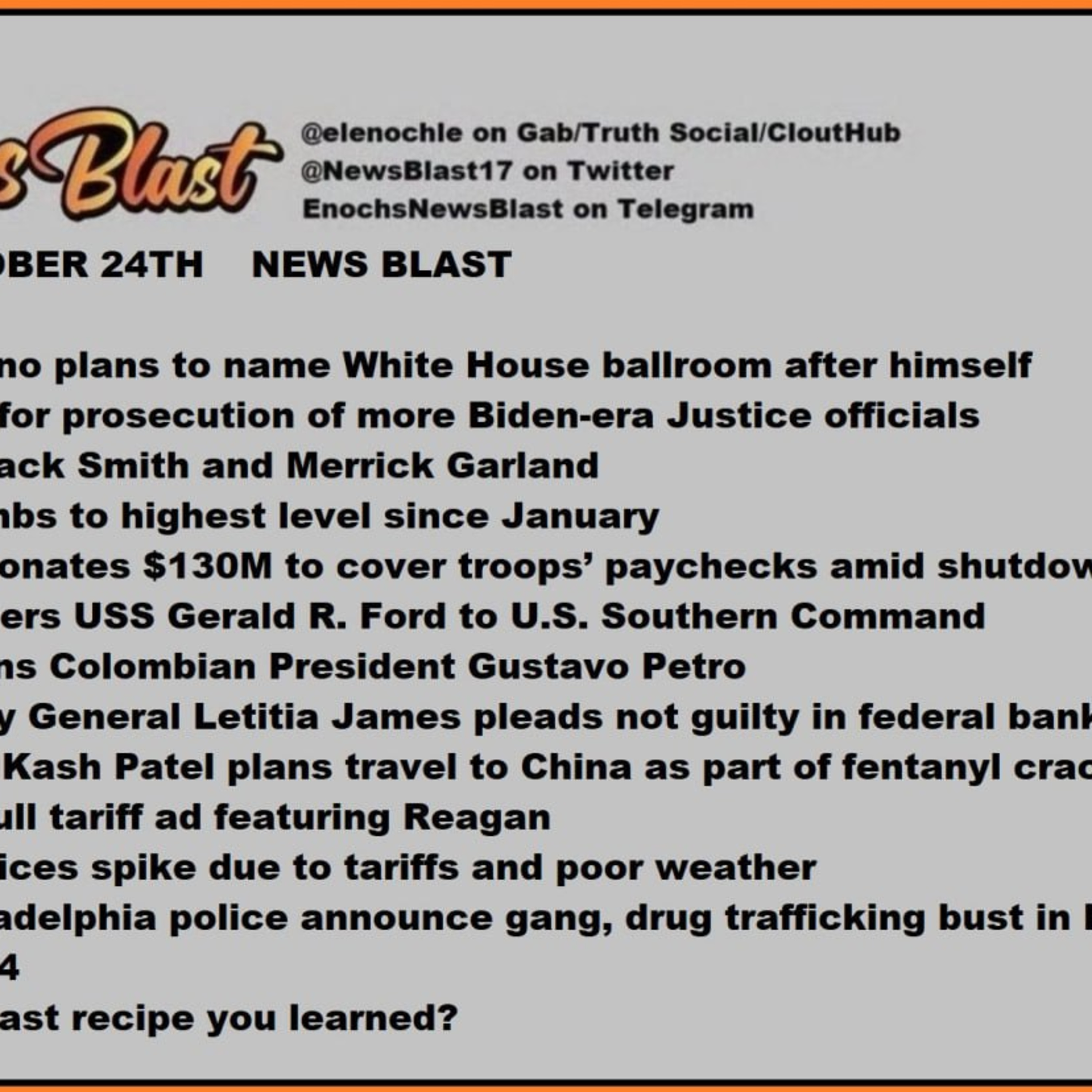Friday, October 24, 2025 News Blast episode artwork