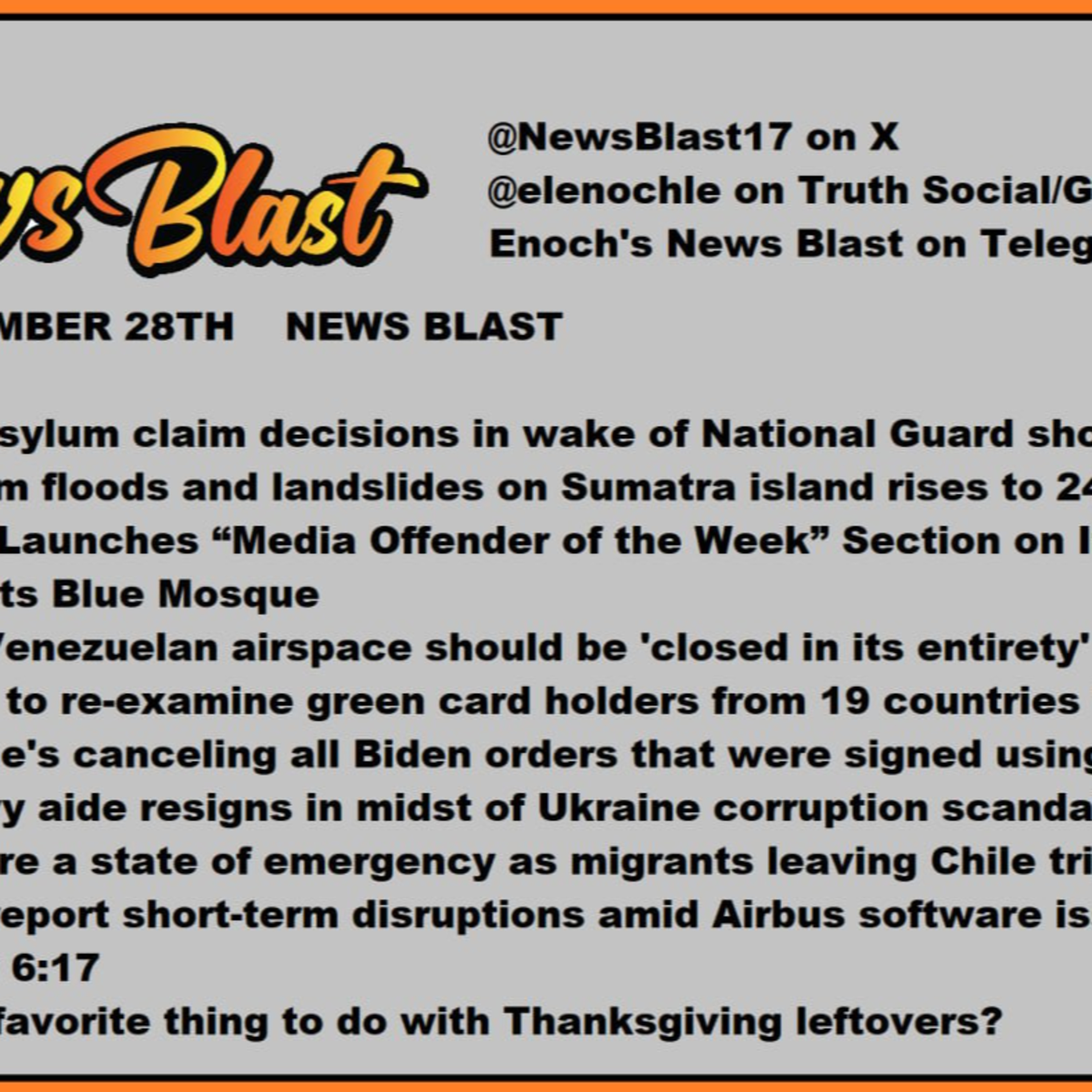 Friday November 28, 2025 News Blast episode artwork