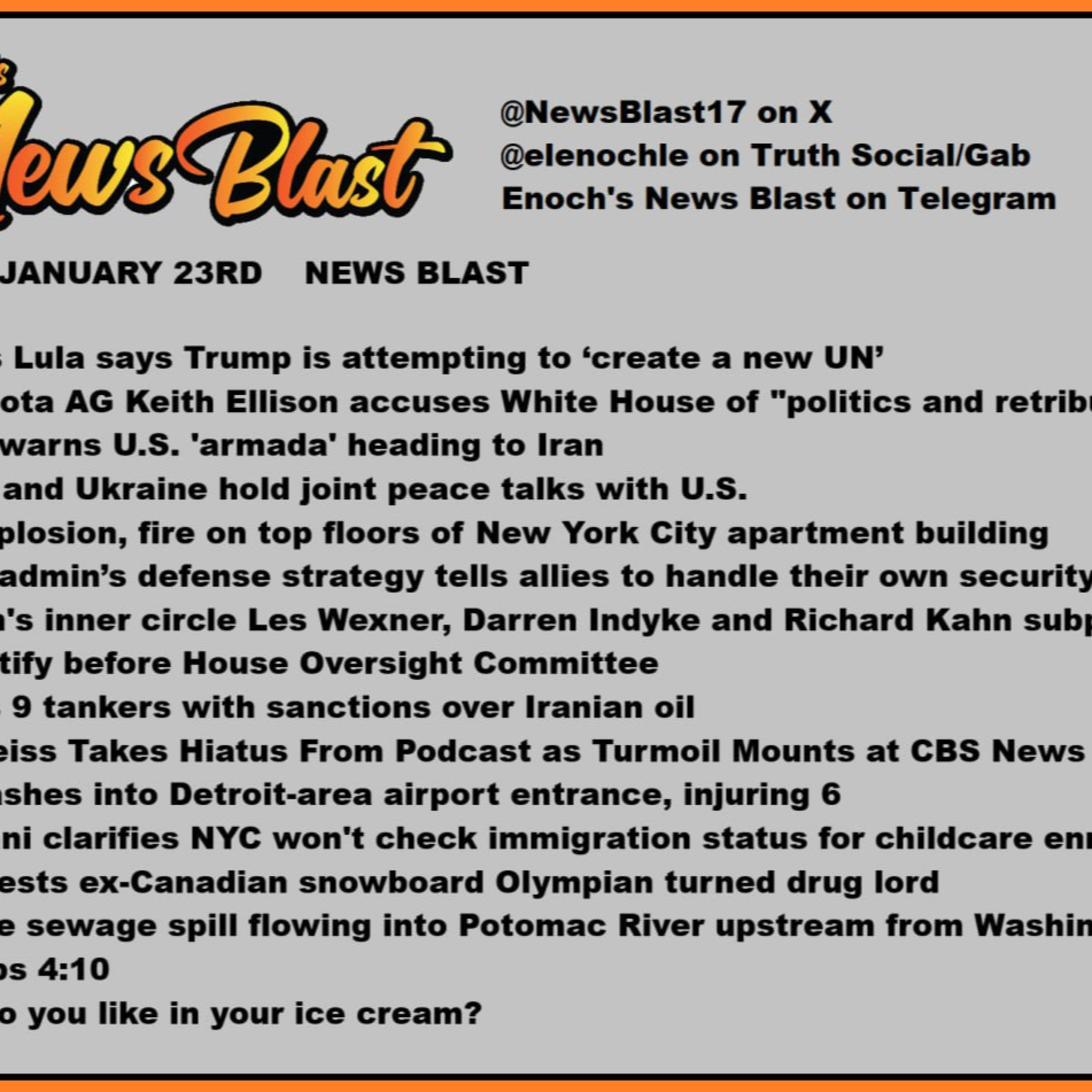 Friday January 23, 2026 News Blast episode artwork