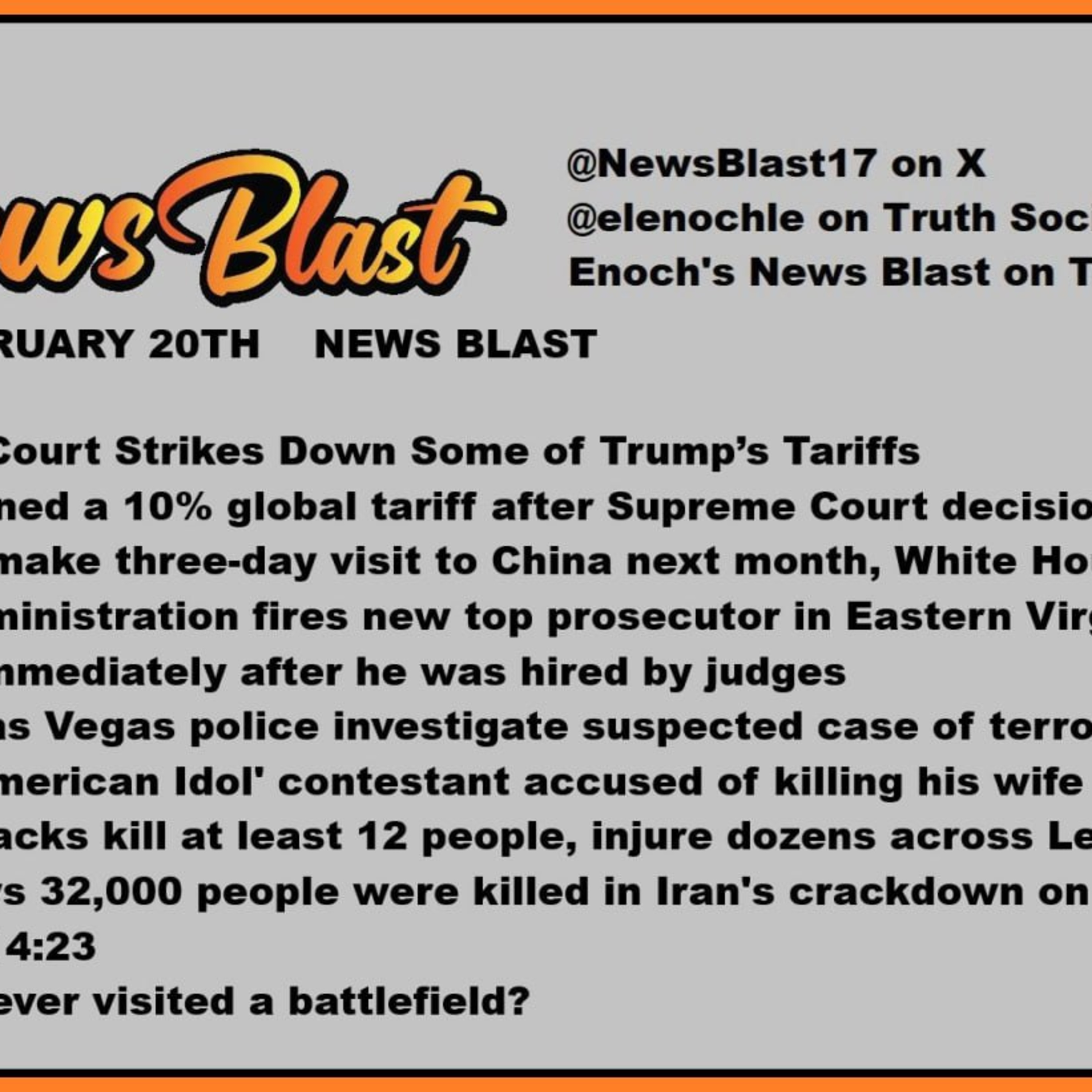 Friday, February 20, 2025 News Blast episode artwork