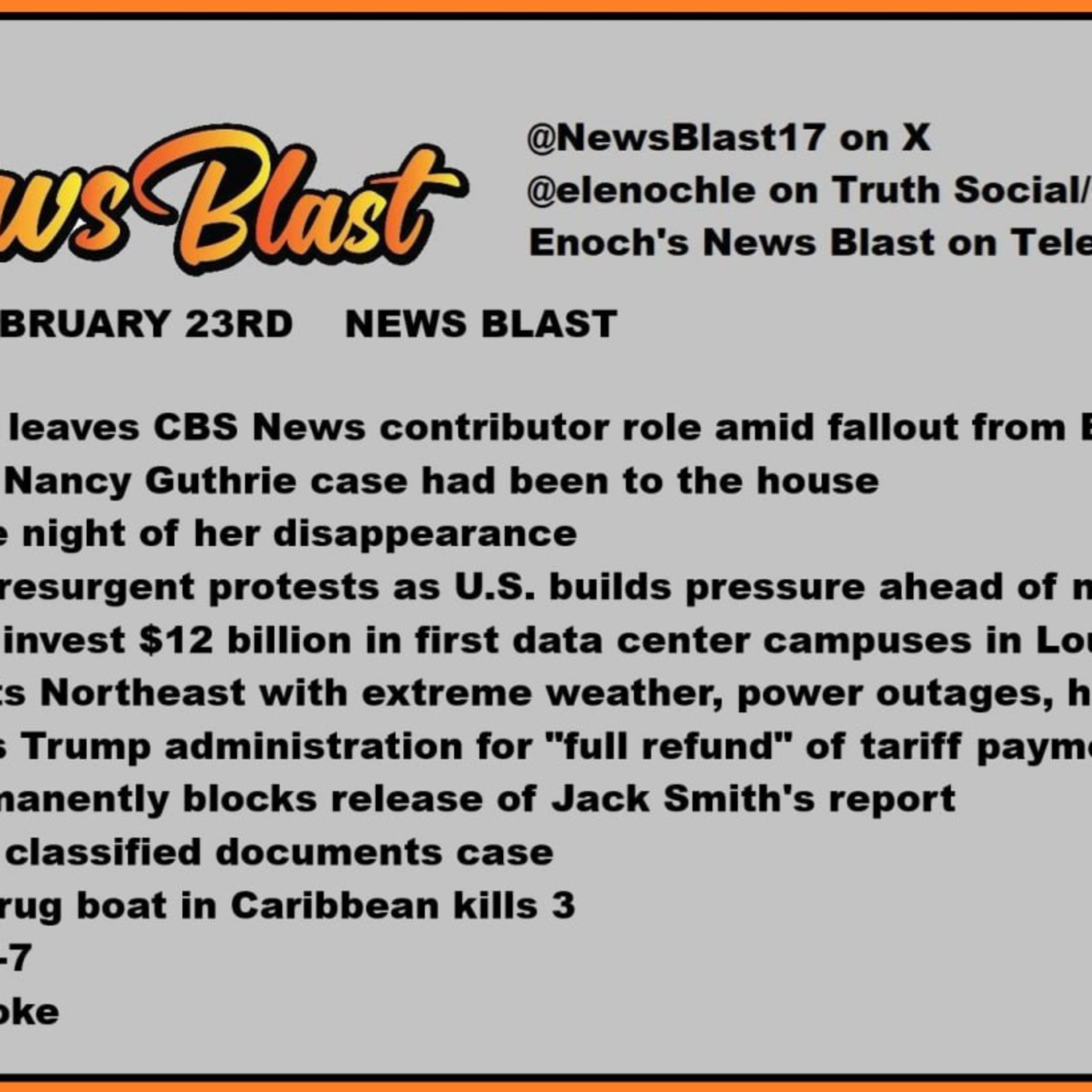 Monday February 23, 2025 News Blast episode artwork