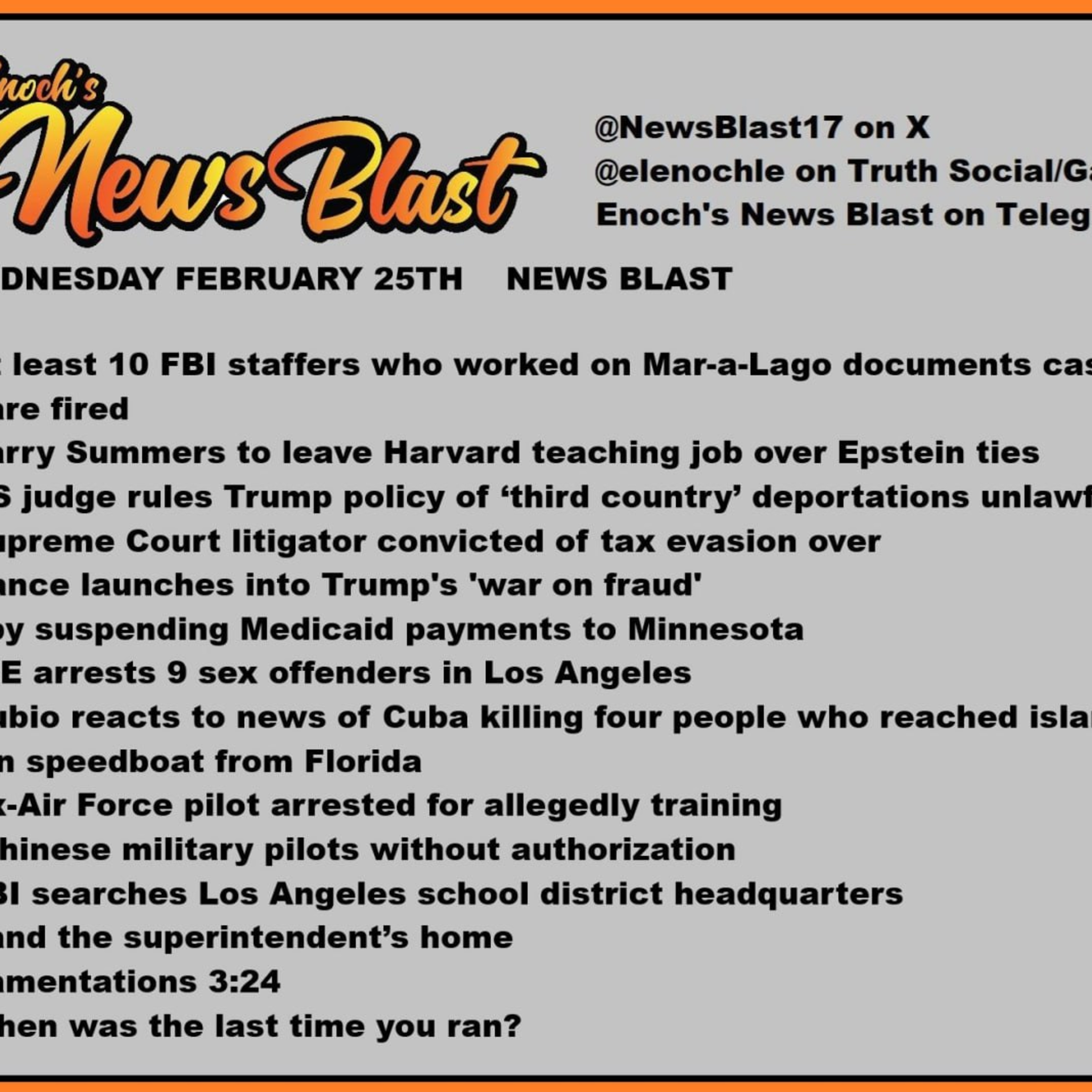 Wednesday February 25, 2025 News Blast episode artwork