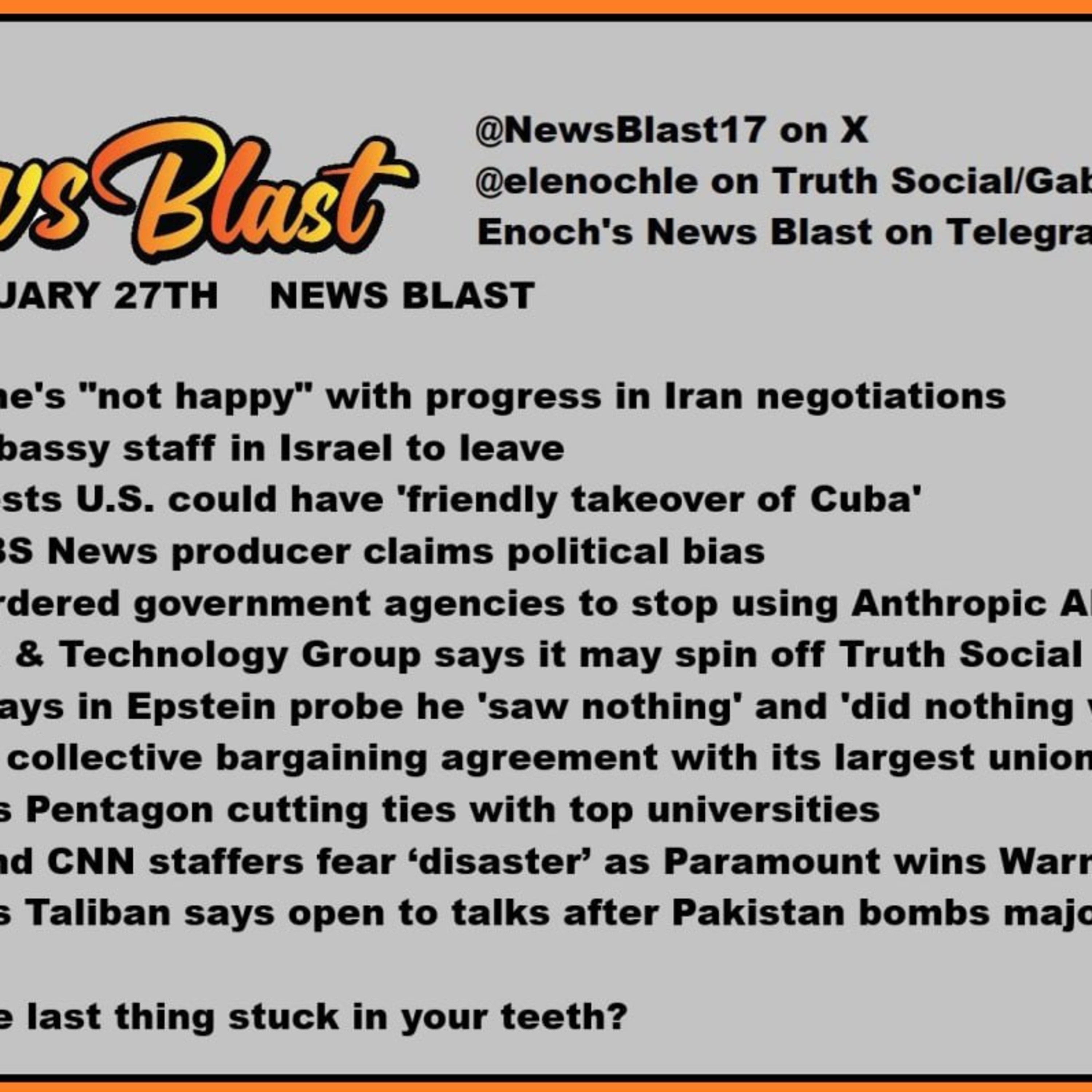 Friday February 27, 2025 News Blast episode artwork