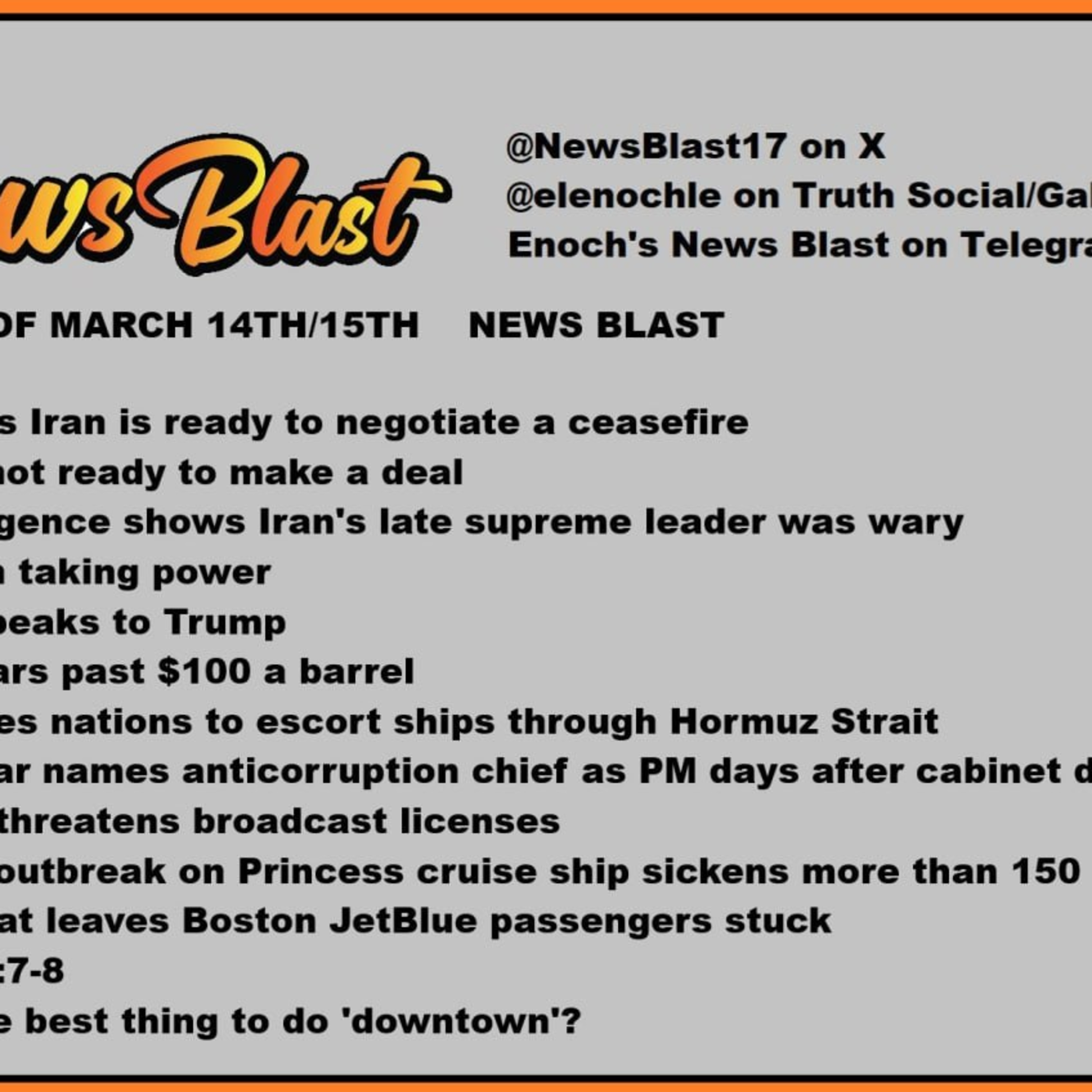 Weekend March 14-15, 2025 News Blast episode artwork