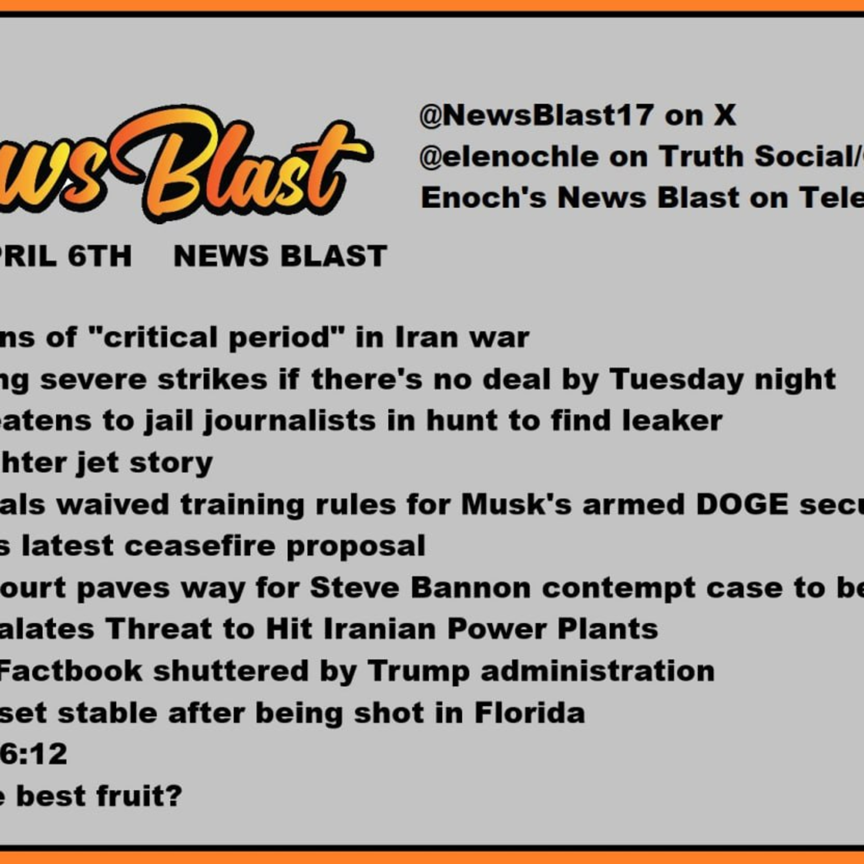 Monnday. April 6, 2026 News Blast.mp4 episode artwork