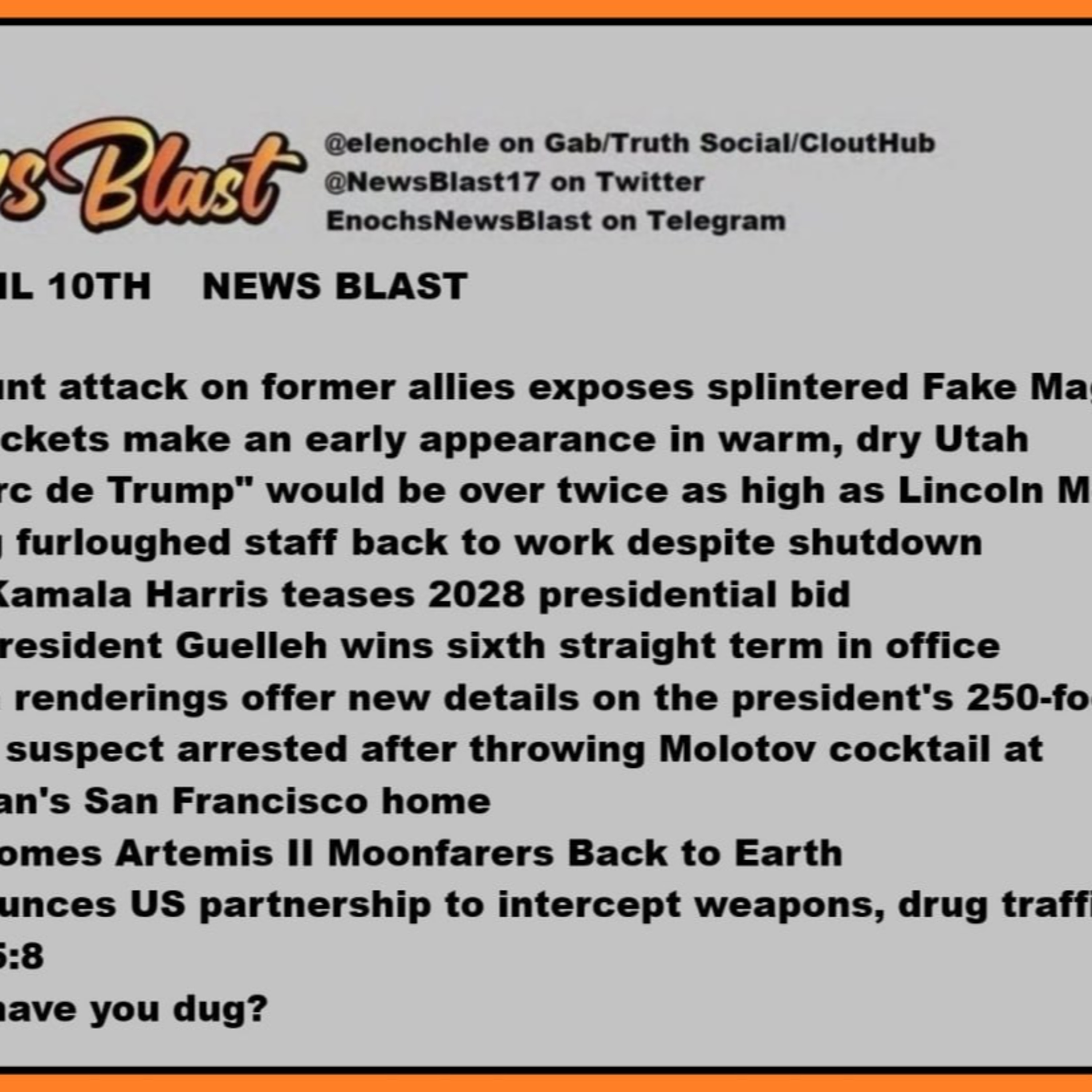 Friday, April 10, 2026 News Blast episode artwork