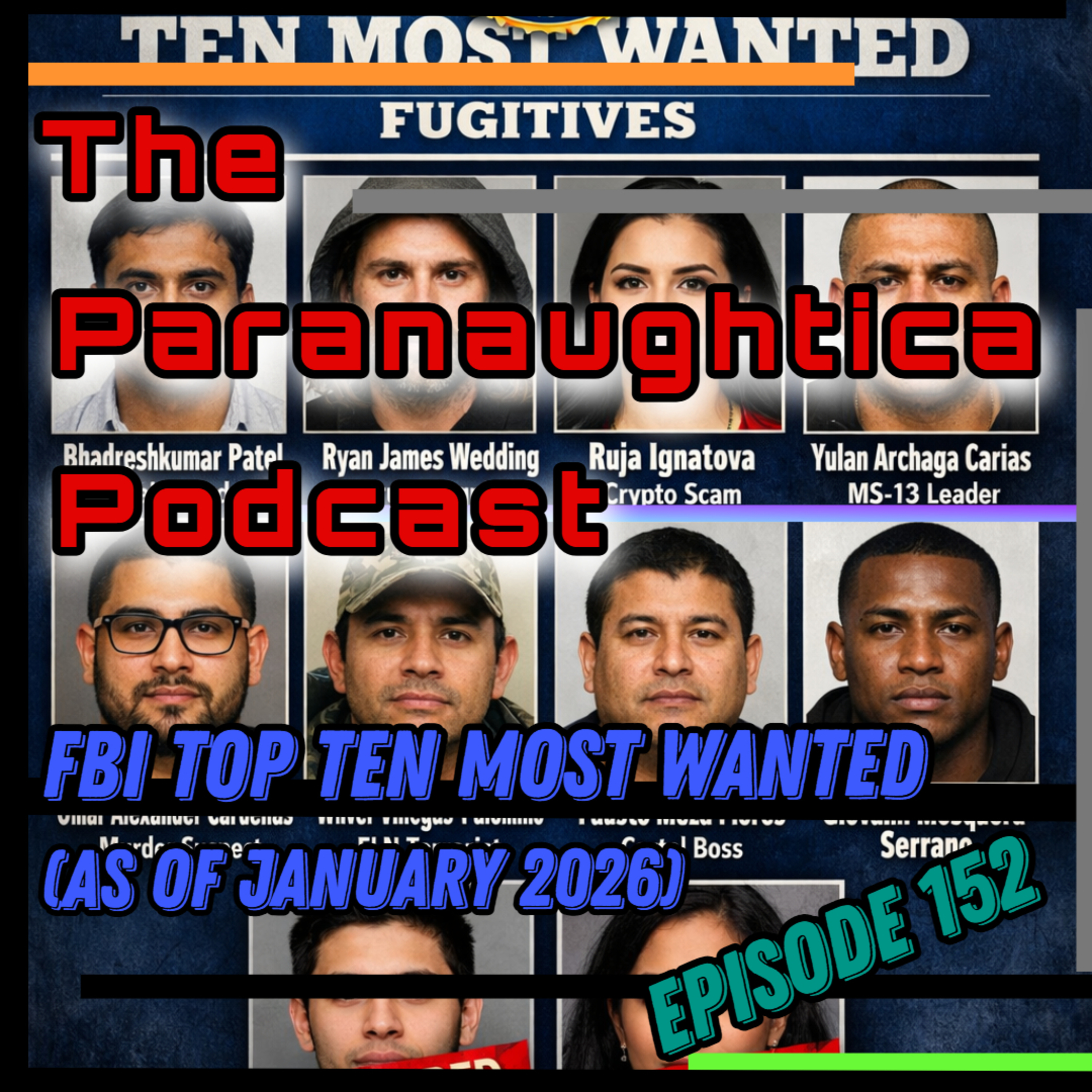Episode 152. FBI's Top Ten Most Wanted Fugitives (Jan 2026)