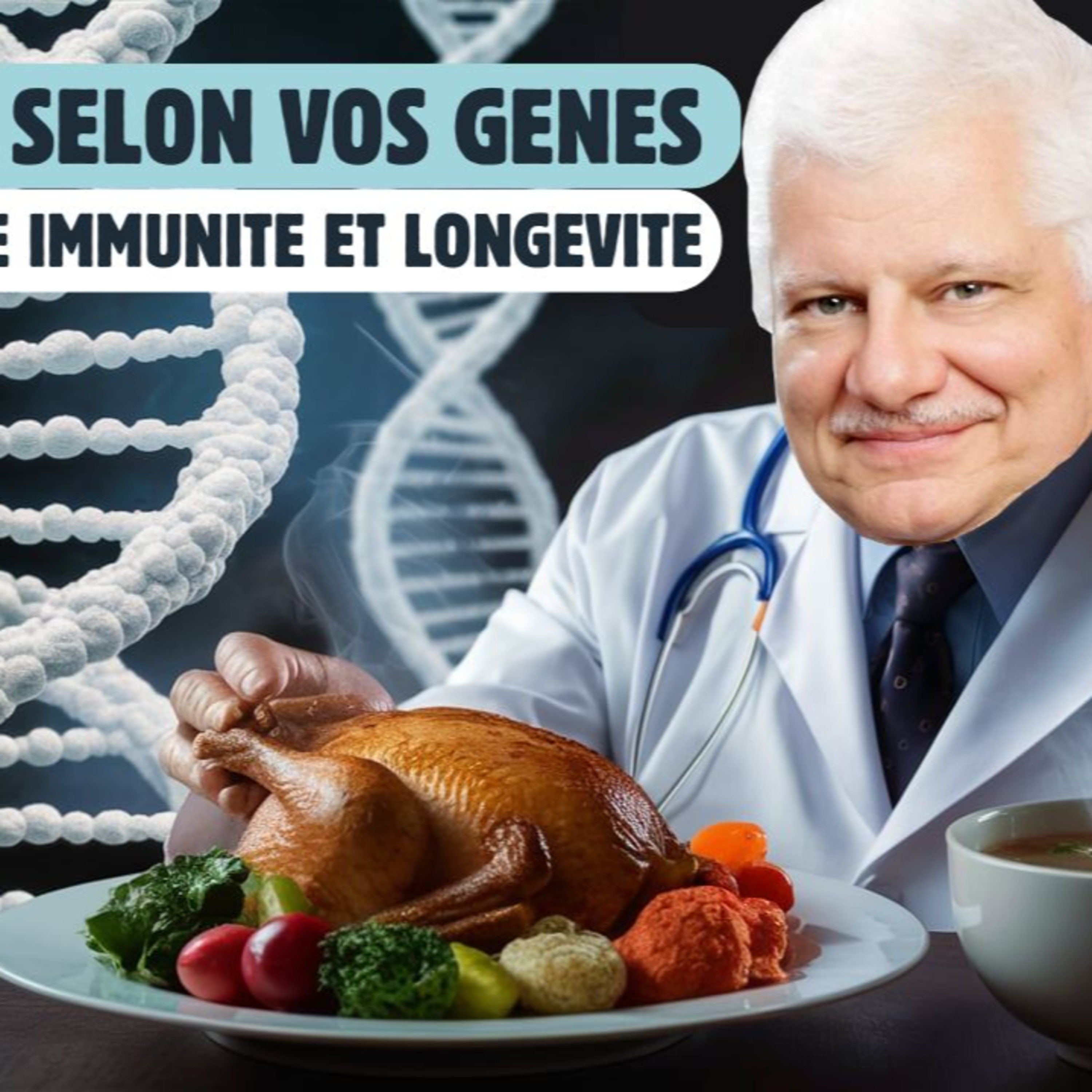 48% : JE MANGE SELON MON GENOTYPE, avec Dr Georges MOUTON ( Gènes, microbiote, immunité, alimentation, jeûne) ) episode artwork