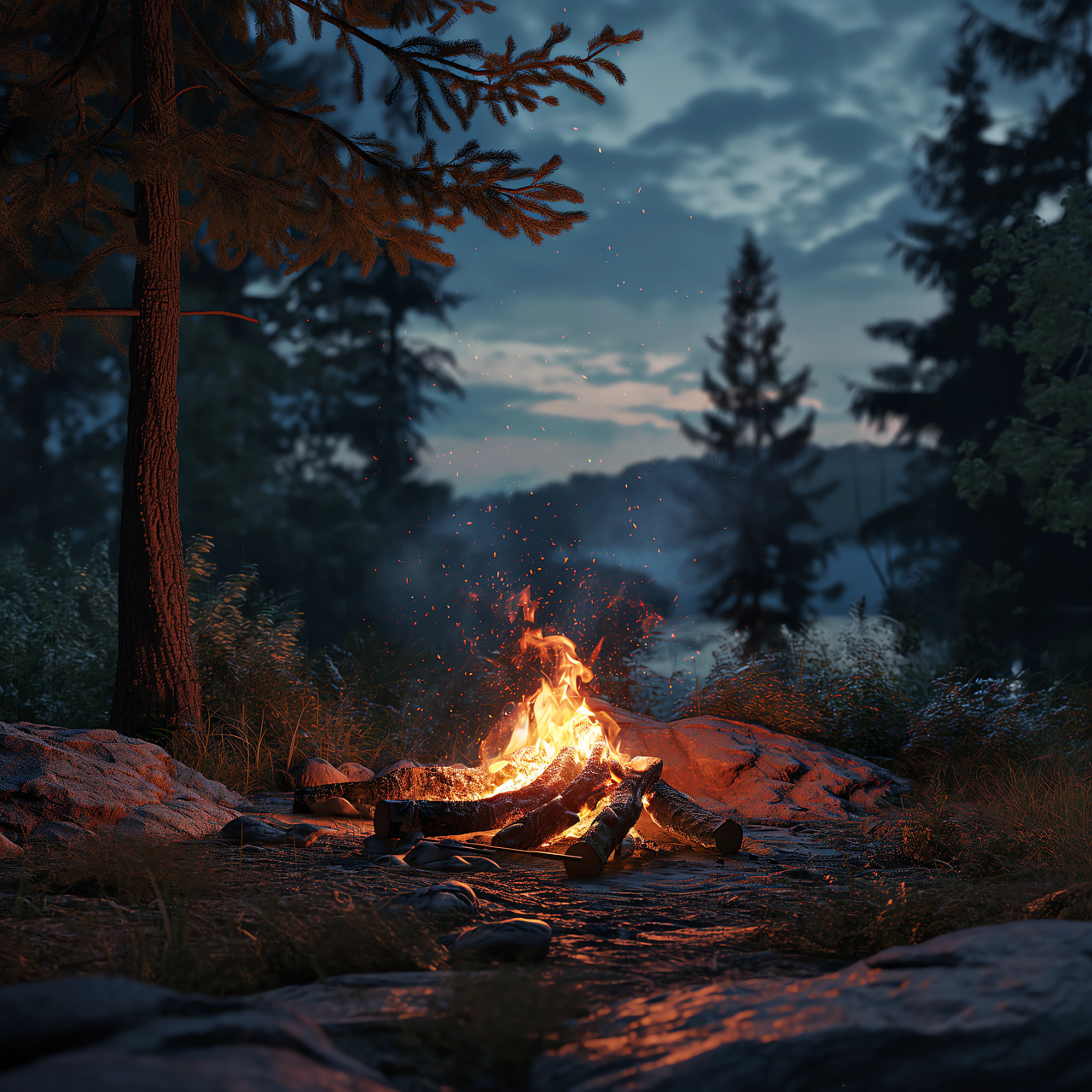 Crackling Campfire with Rain 8 Hours | White Noise for Sleep & Focus episode artwork