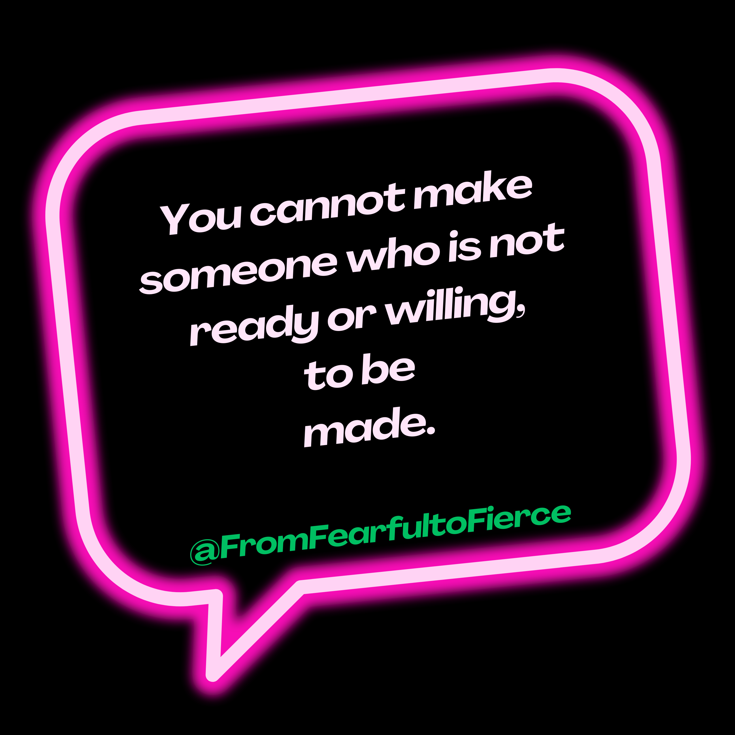 You cannot make someone unless they are ready, and willing, to be made episode artwork