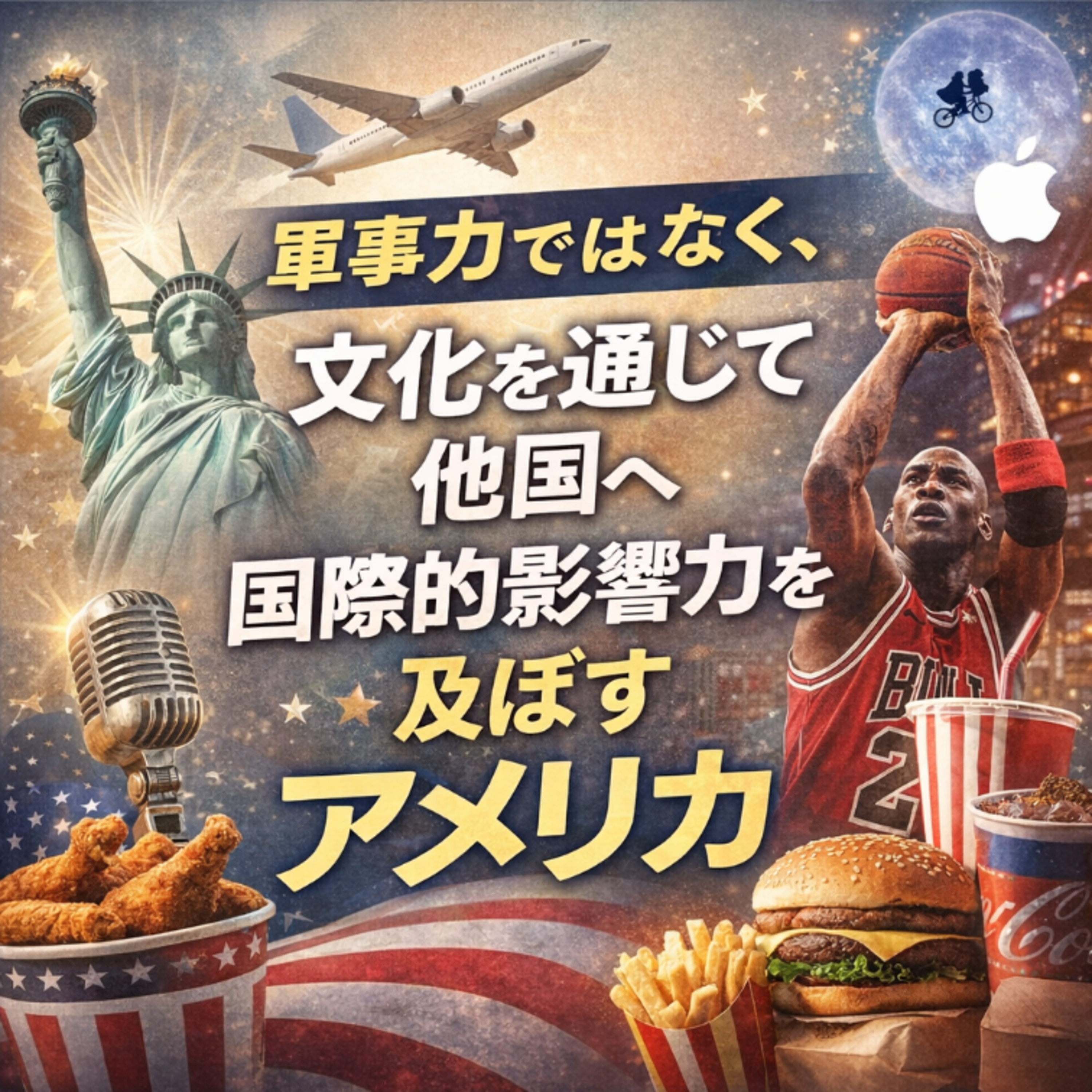 軍事力ではなく、文化を通じて他国へ国際的影響力を及ぼすアメリカ【世界史】#235