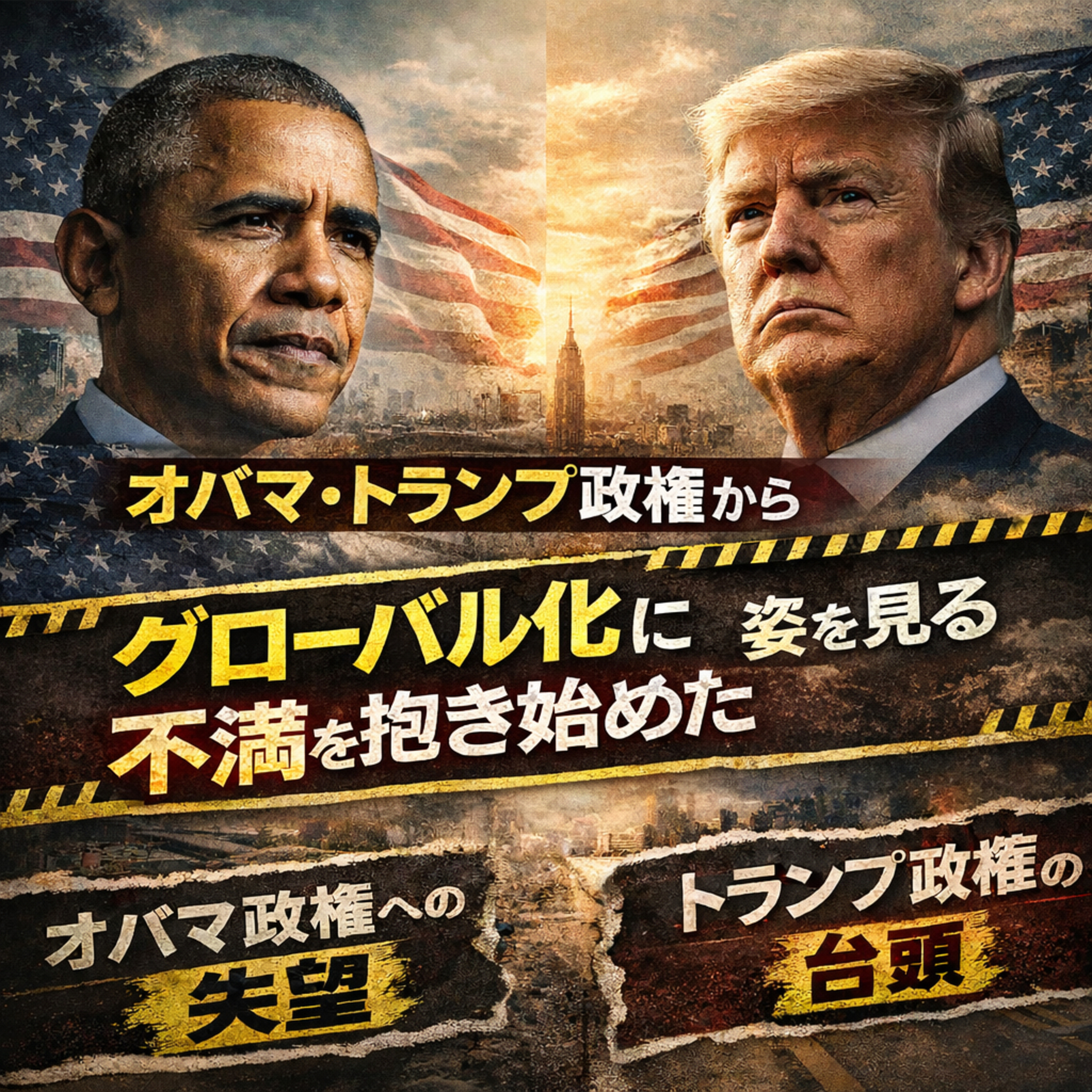 オバマ・トランプ政権から見るアメリカ国民がグローバル化に不満を抱き始める姿【世界史】#237