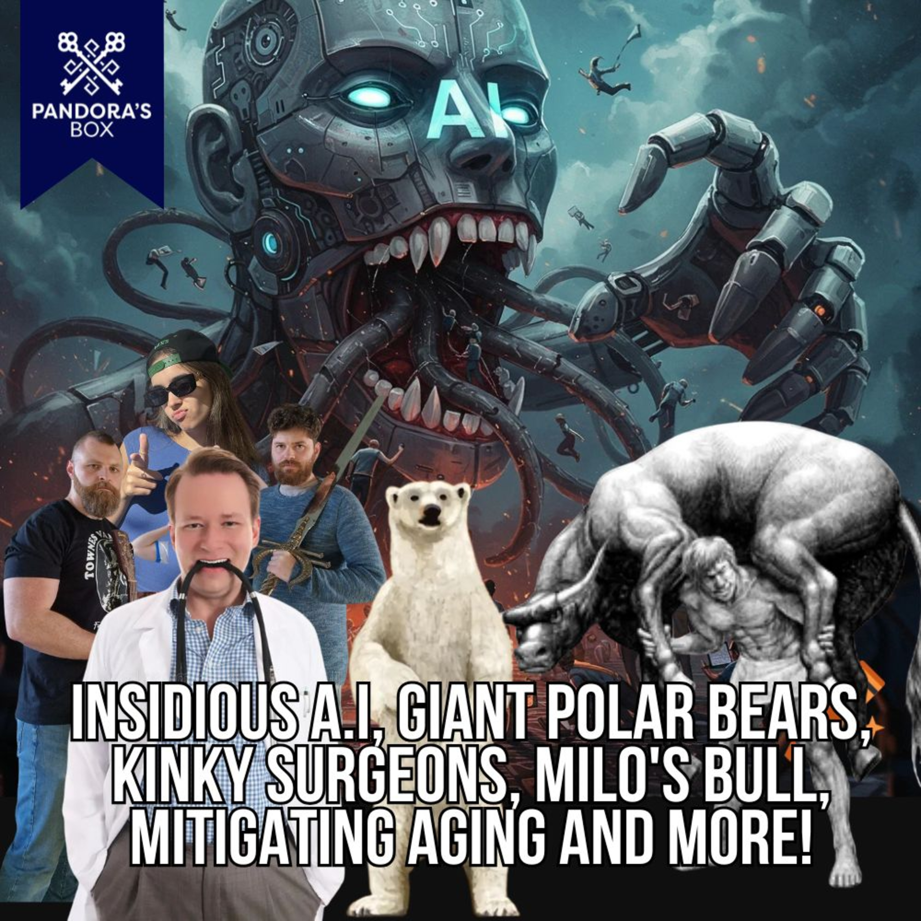 EP 164 | Insidious A.I, Giant Polar Bears, Kinky Surgeons, Milo's Bull, Mitigating Aging and More! episode artwork