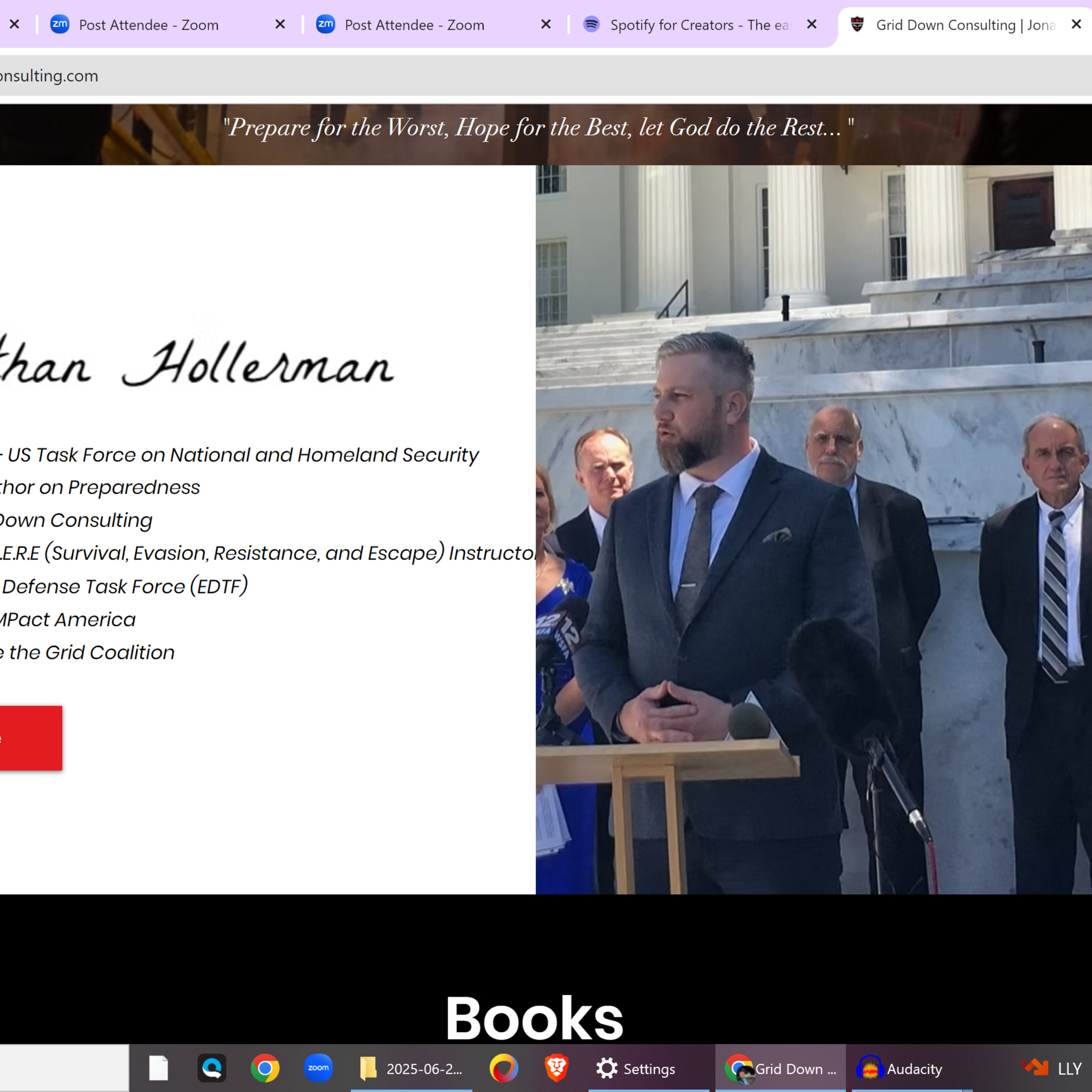 Rural Route Radio June 27, 2025 Jonathan Hollerman of Grid Down Consulting sheds on light on darkness coming.