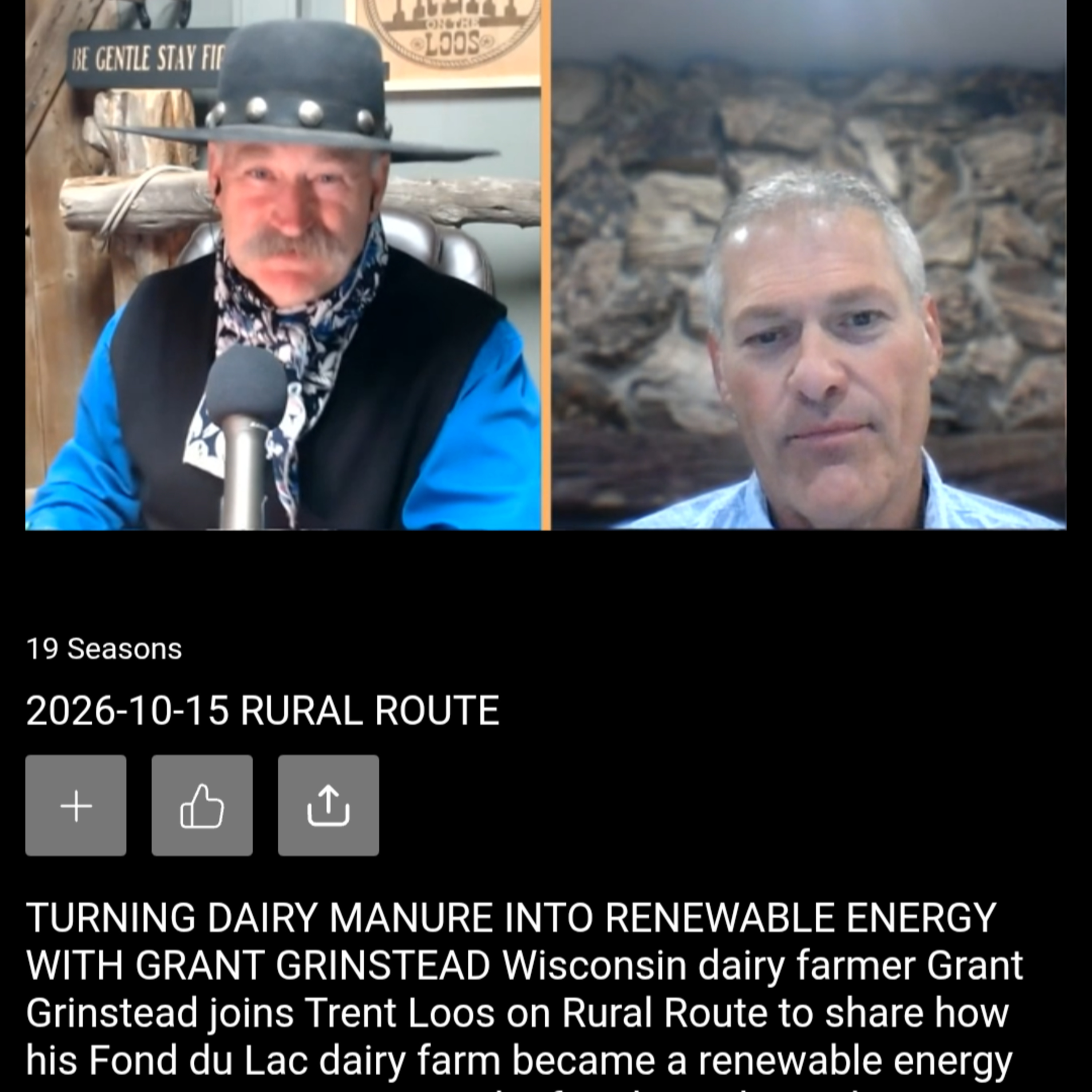 Rural Route Oct 15, 2026 Grant Grinstead from Vir-Clar Dairy in WI manages the Bio-Digesters.