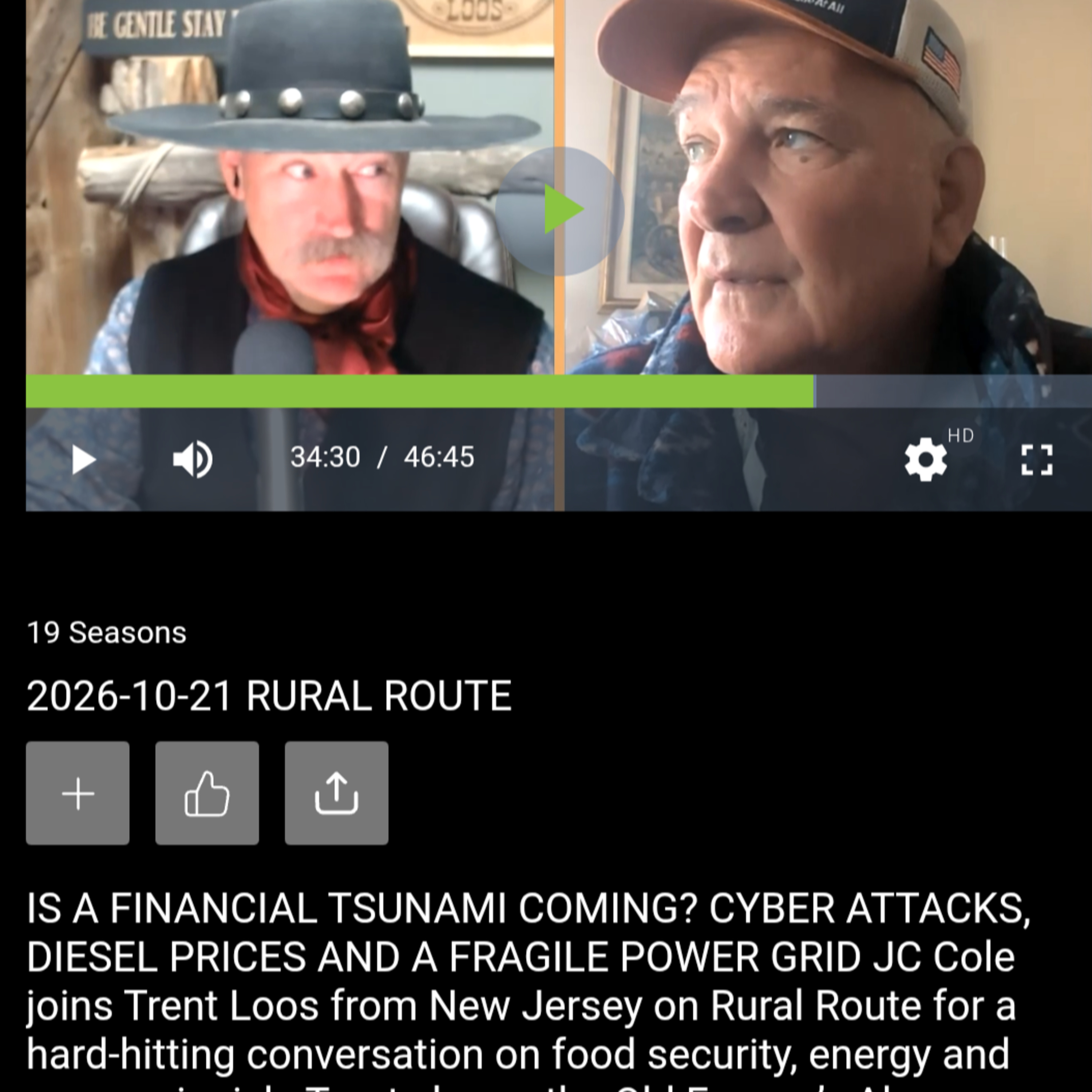 Rural Route Oct 21, 2026 JC Cole loses power while we talk about planning for power outages.