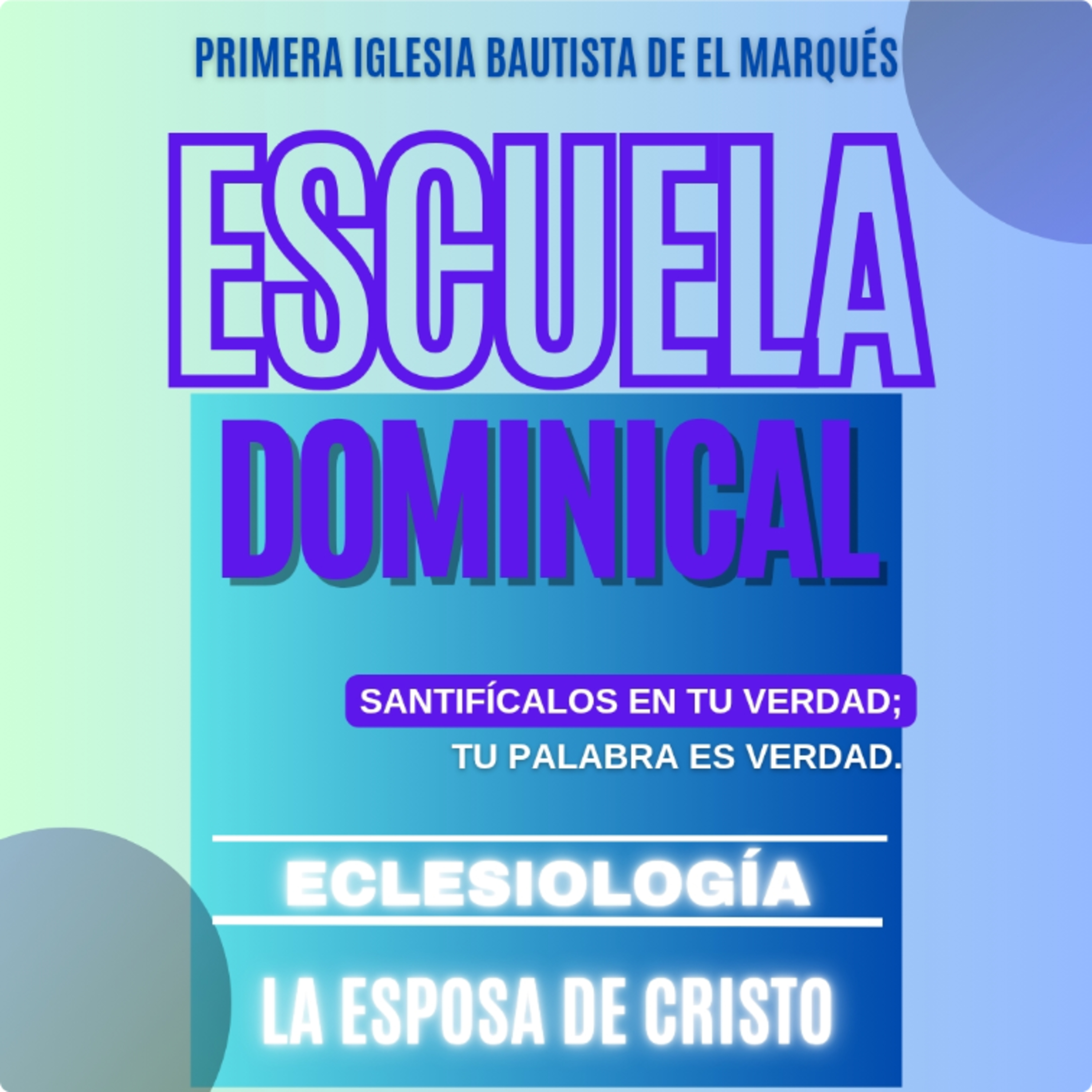 ESCUELA DOMINICAL. Eclesiología - 6. La iglesia es la grey y la labranza del Señor. episode artwork