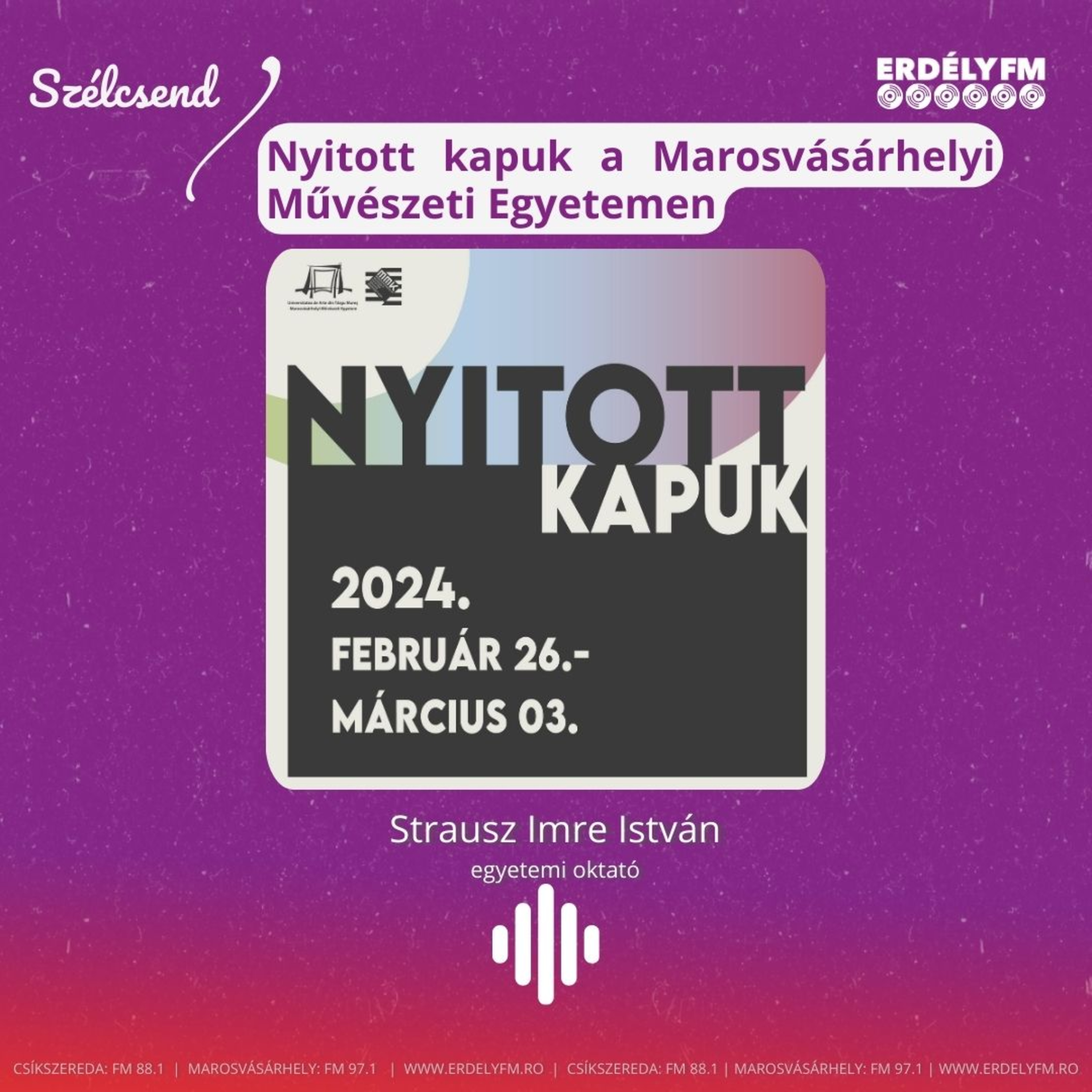 Nyitott kapuk a Marosvásárhelyi Művészeti Egyetemen episode artwork