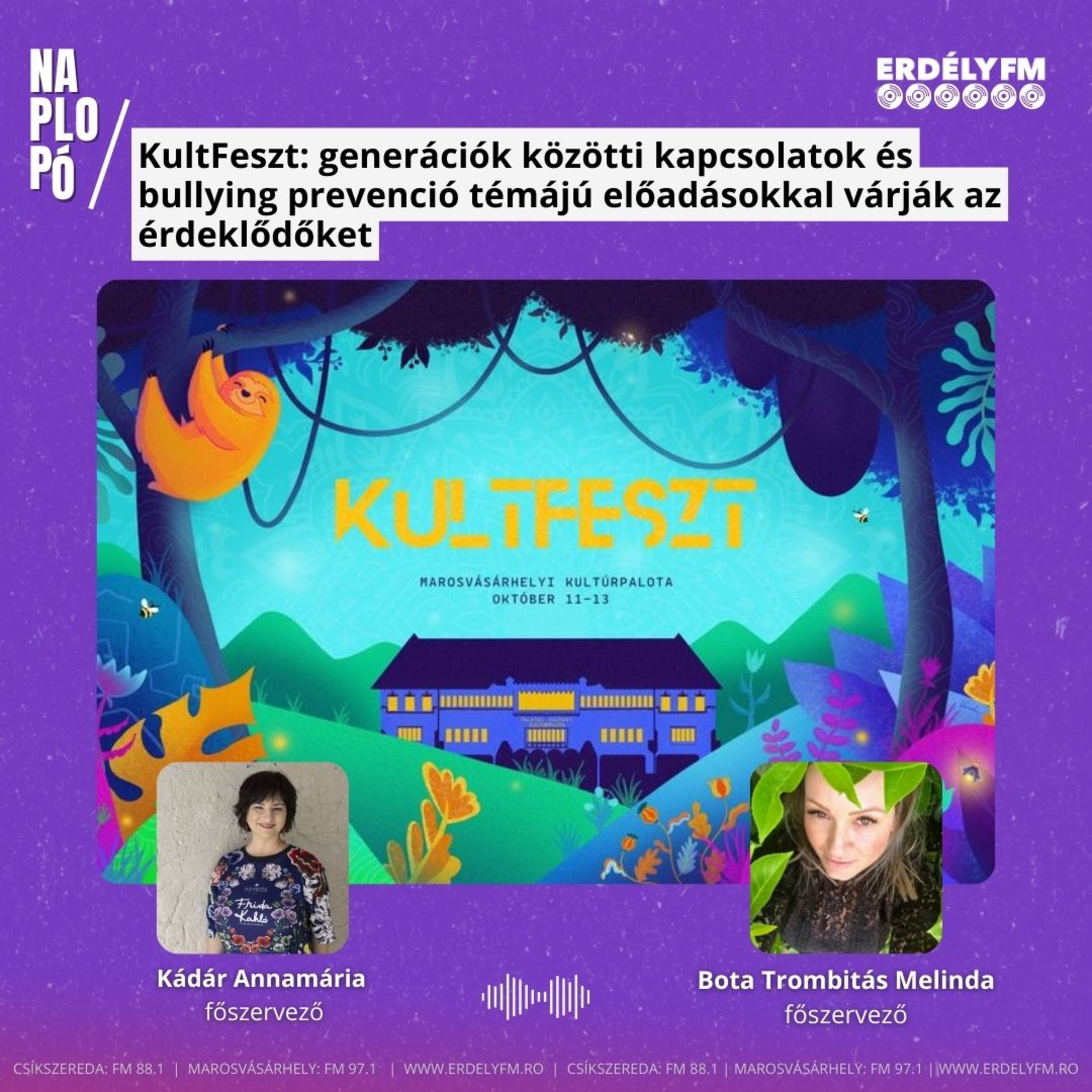KultFeszt: generációk közötti kapcsolatok és bullying prevenció témájú előadásokkal várják az érdeklődőket episode artwork