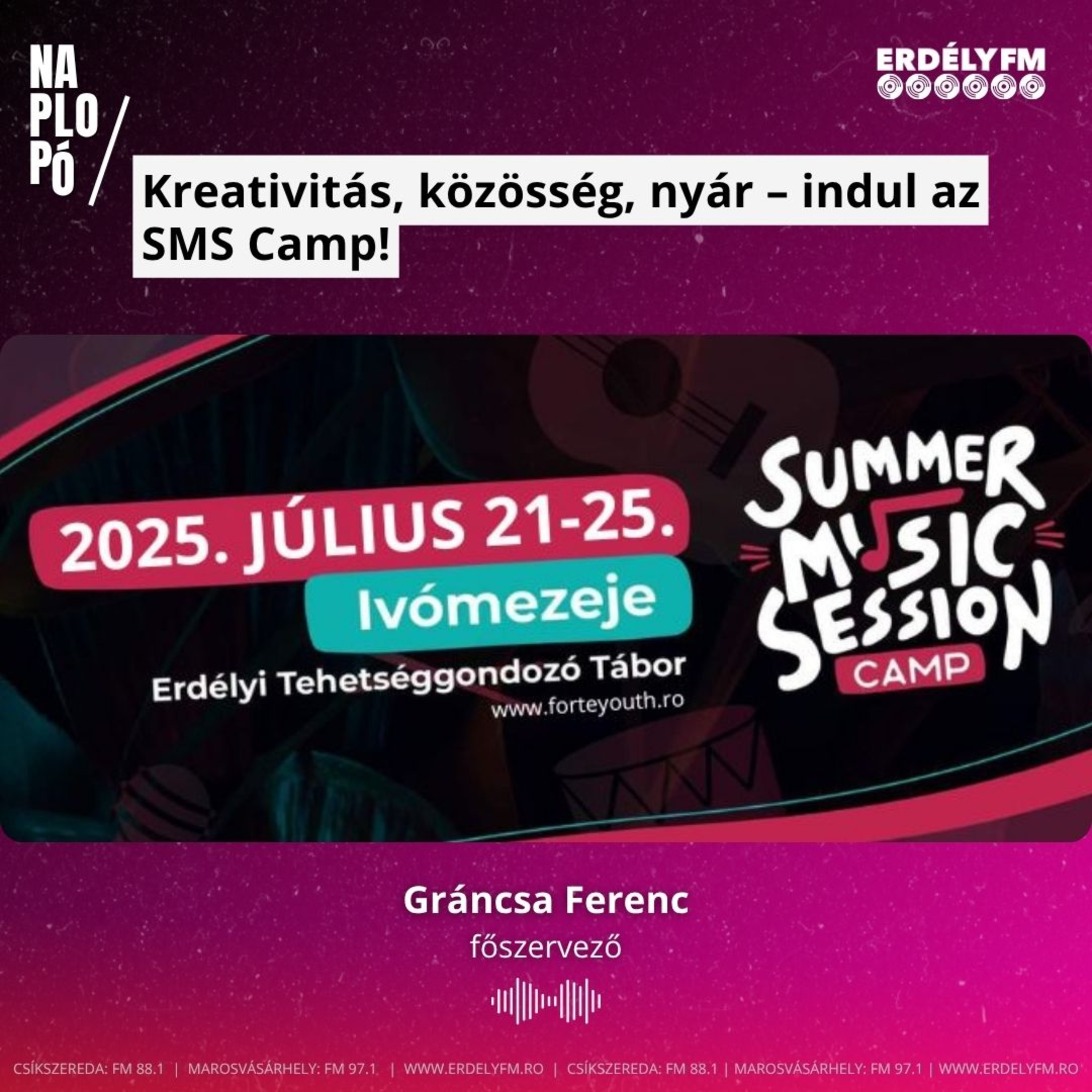 Kreativitás, közösség, nyár – indul az SMS Camp! episode artwork