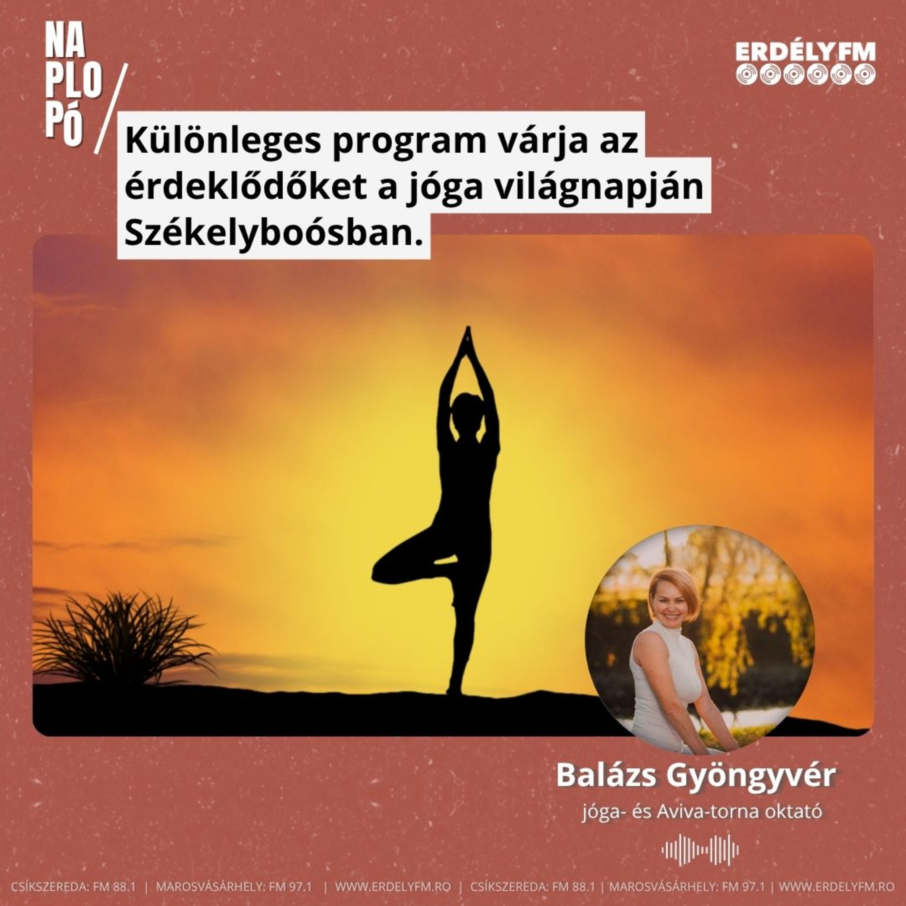 Különleges program várja az érdeklődőket a jóga világnapján Székelyboósban. episode artwork
