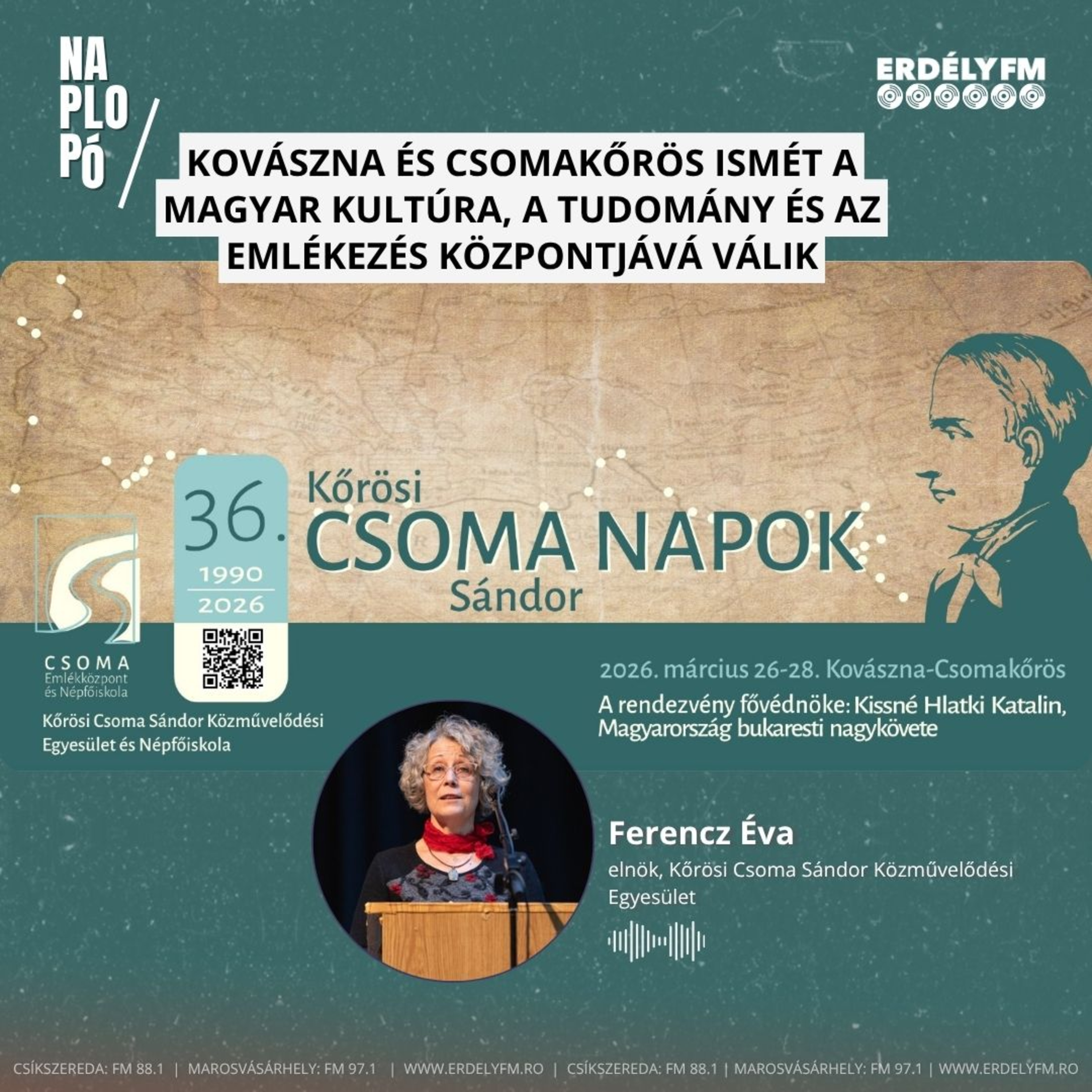 Kovászna és Csomakőrös ismét a magyar kultúra, a tudomány és az emlékezés központjává válik episode artwork
