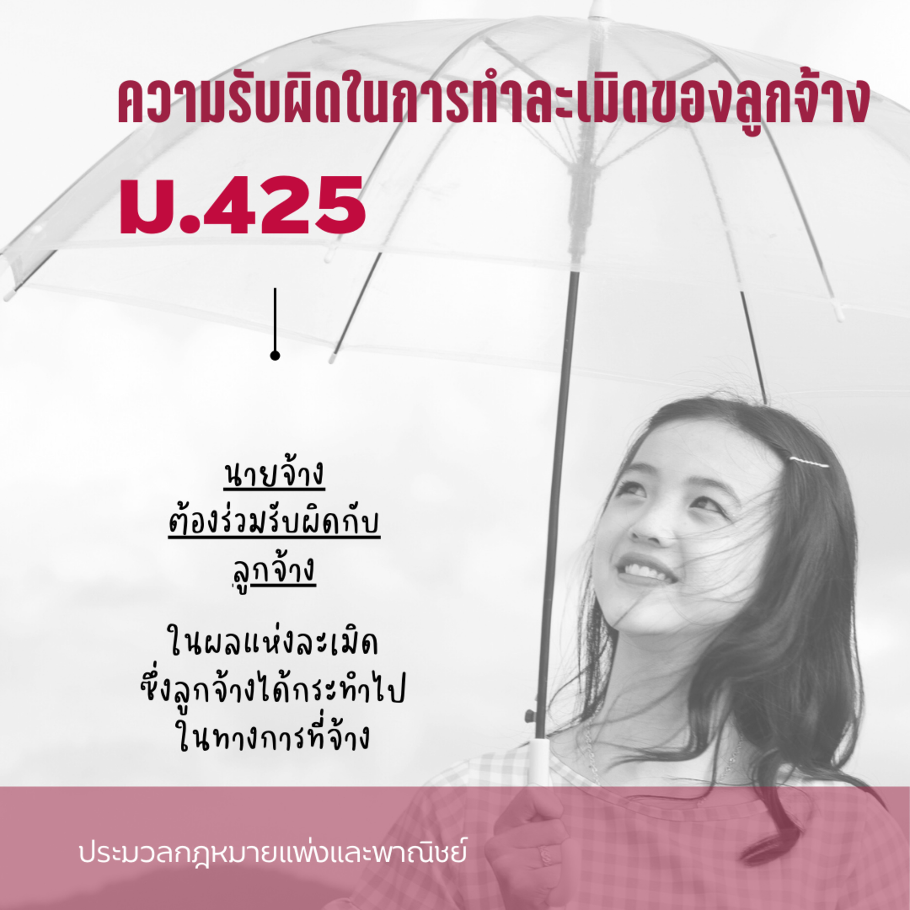 ป.พ.พ ม.425 ความรับผิดในการทำละเมิดของลูกจ้าง episode artwork