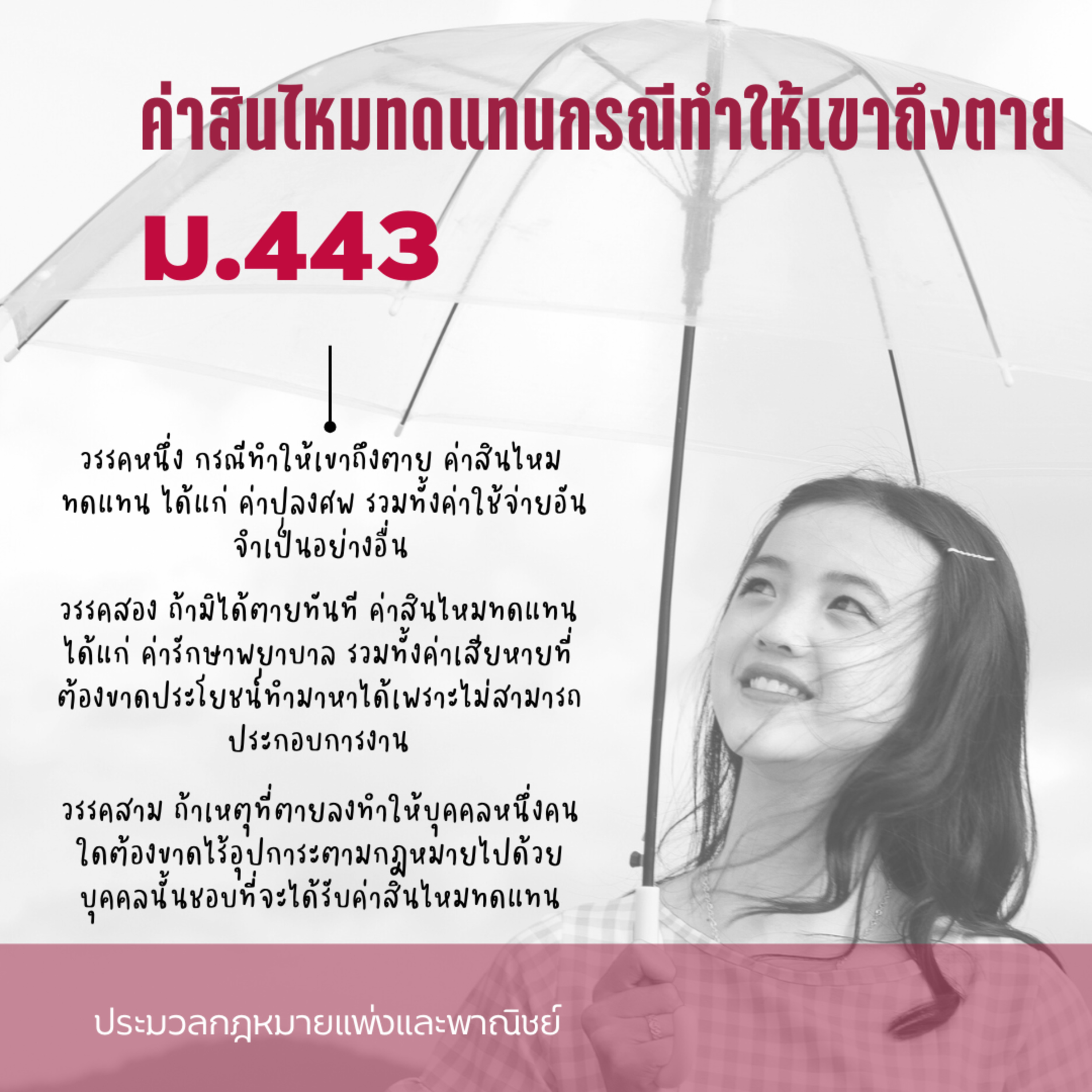 ป.พ.พ ม.443 ค่าสินไหมทดแทน กรณีทำให้เขาถึงตาย episode artwork