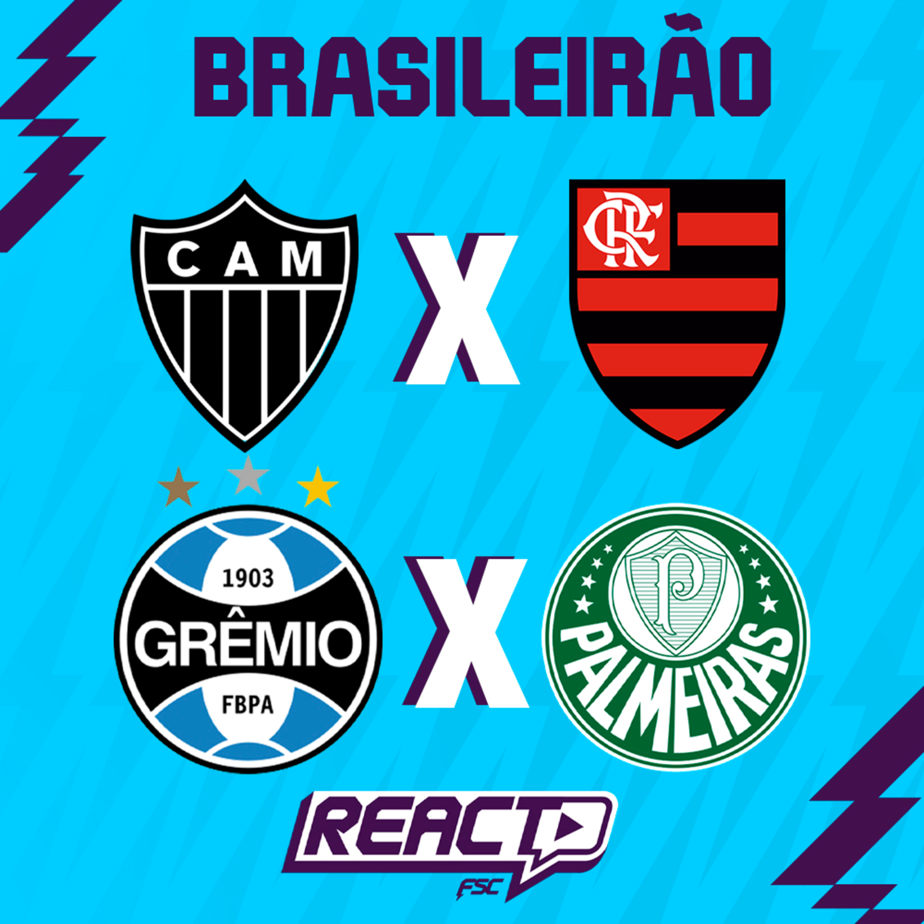 ATLÉTICO-MG x FLAMENGO & GRÊMIO x PALMEIRAS - Brasileirão FSC React episode artwork