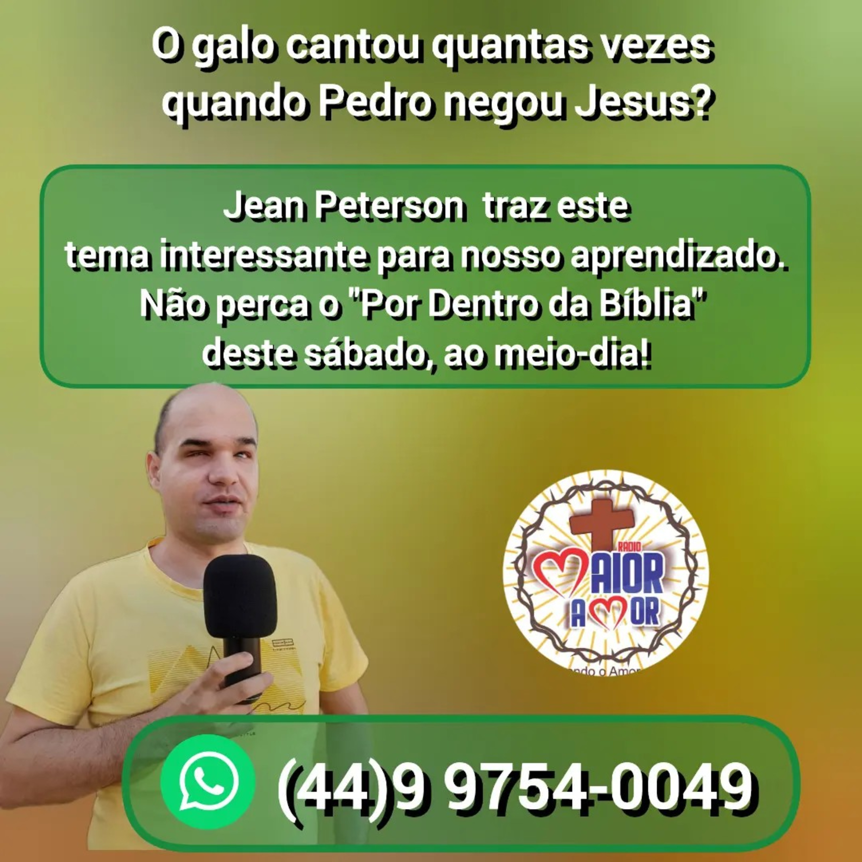 164. O galo cantou quantas vezes quando Pedro negou Jesus? episode artwork