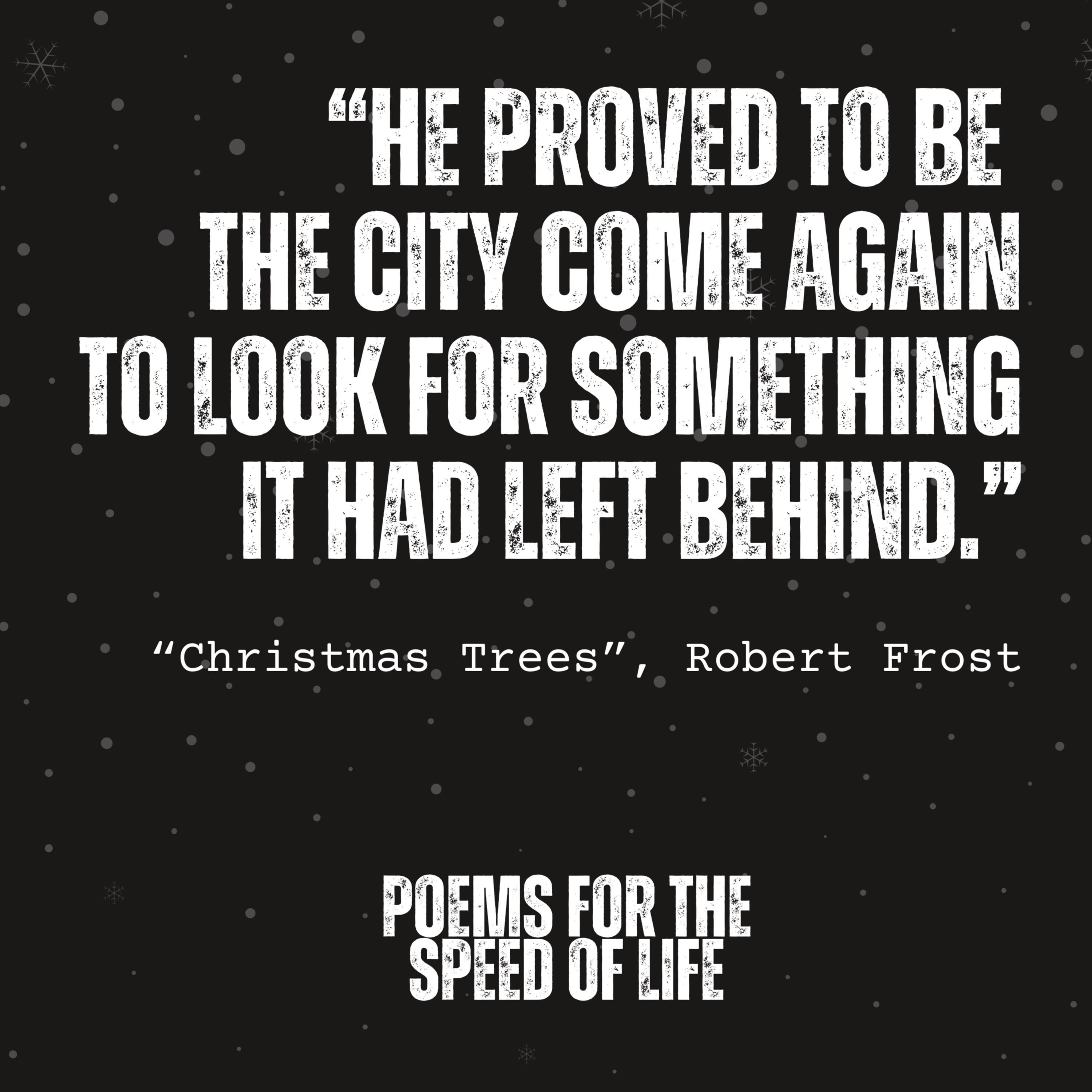 Poems for the Speed of Life