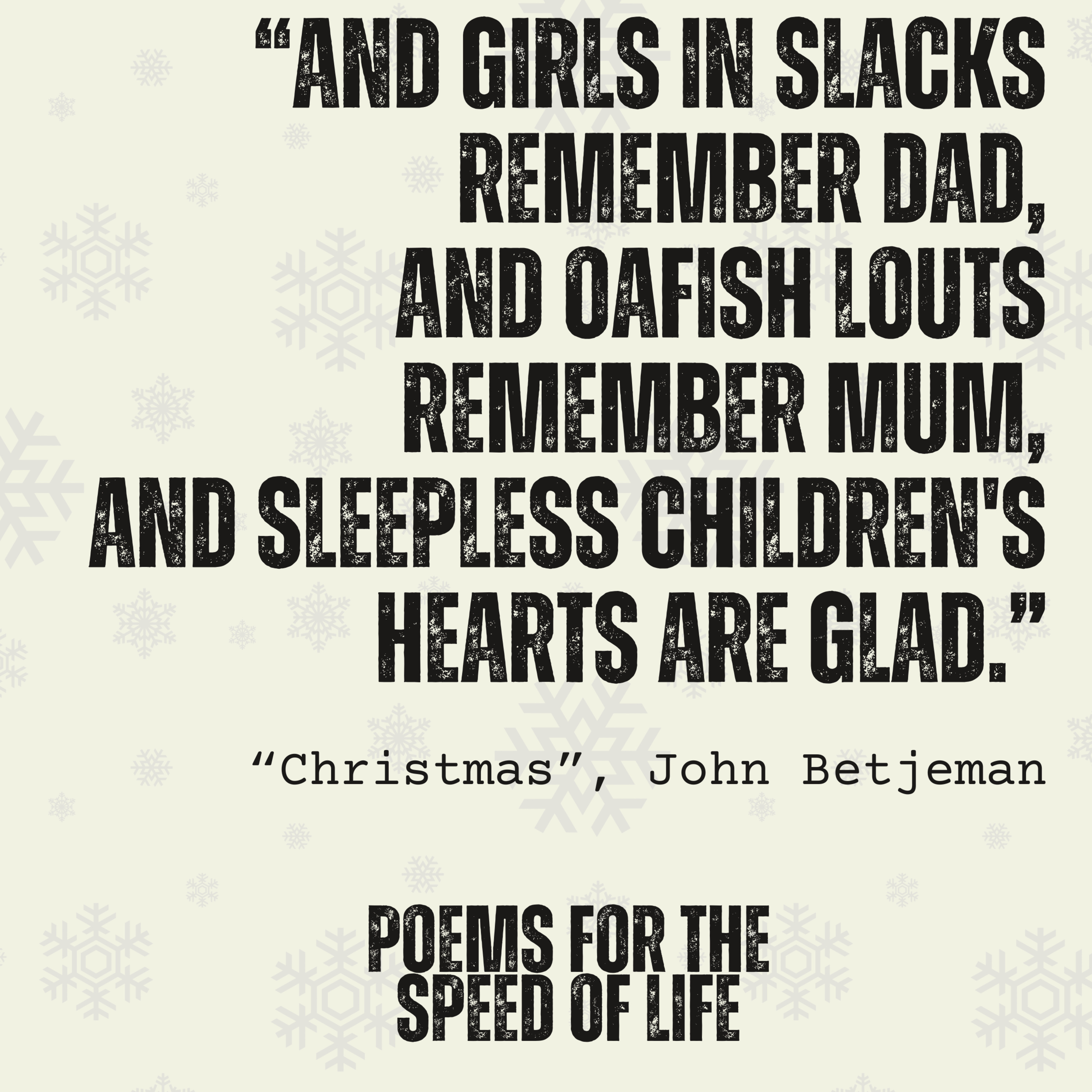 Poems for the Speed of Life