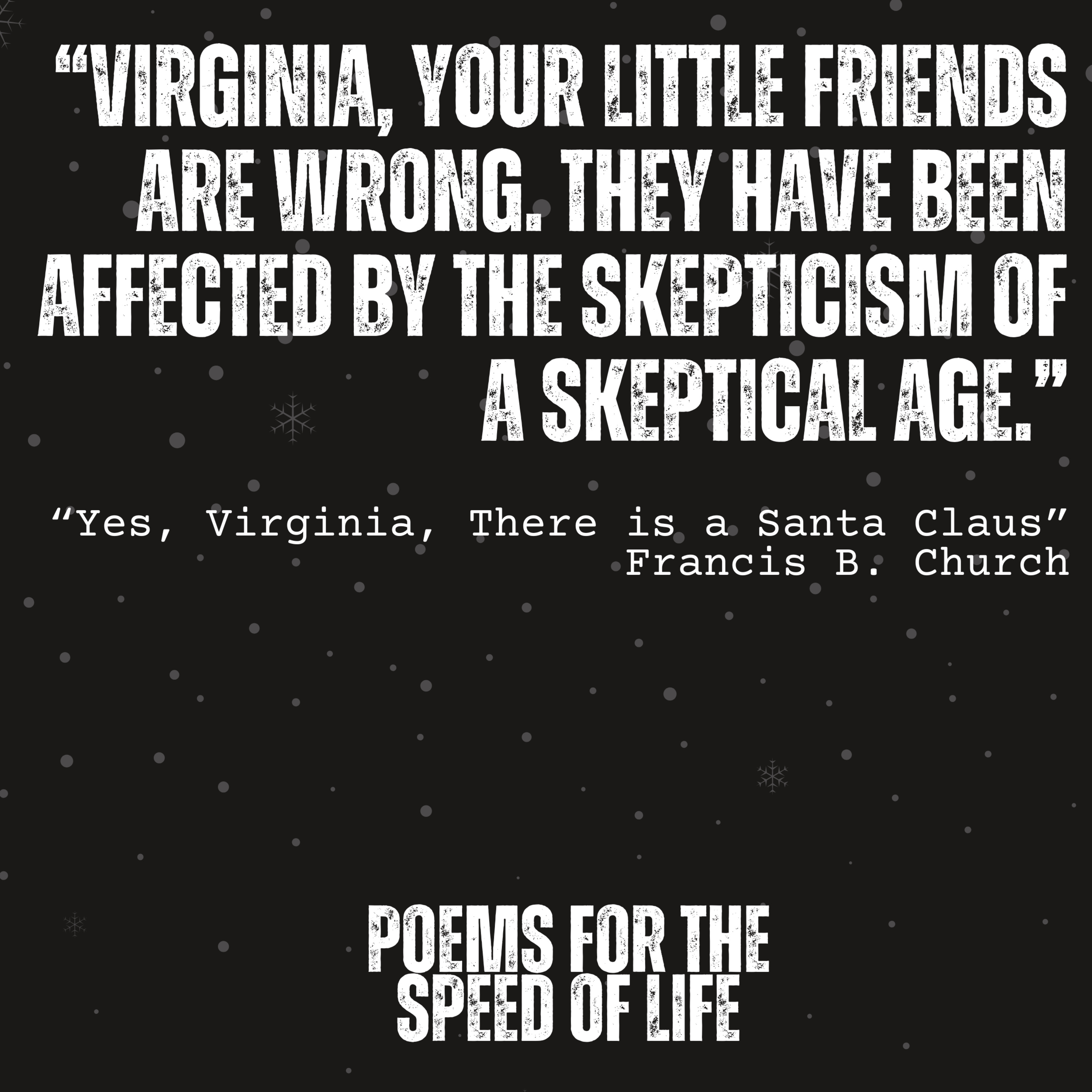 Poems for the Speed of Life