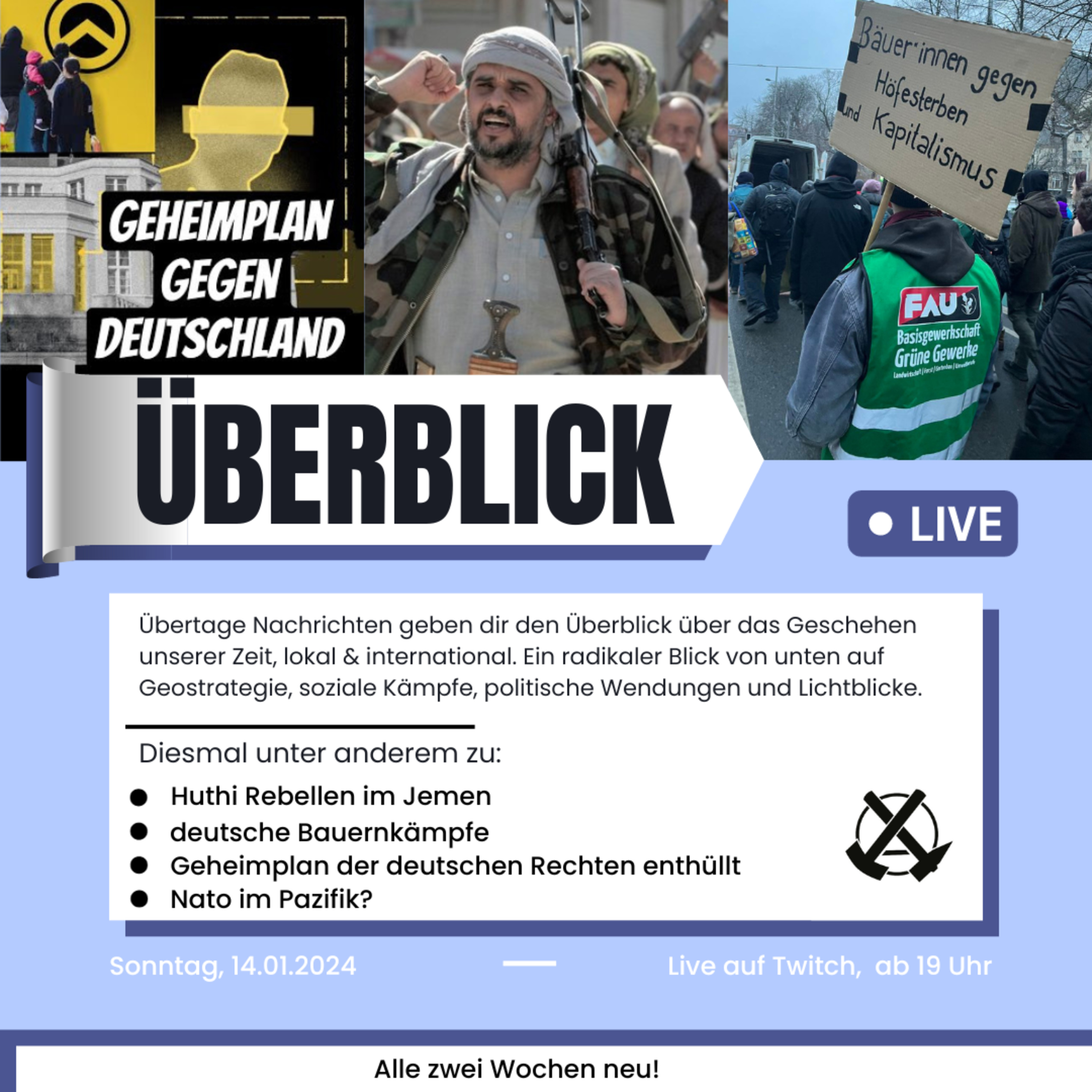 Überblick: Bauernproteste, Huthi Rebellen, AFD Verbot? episode artwork