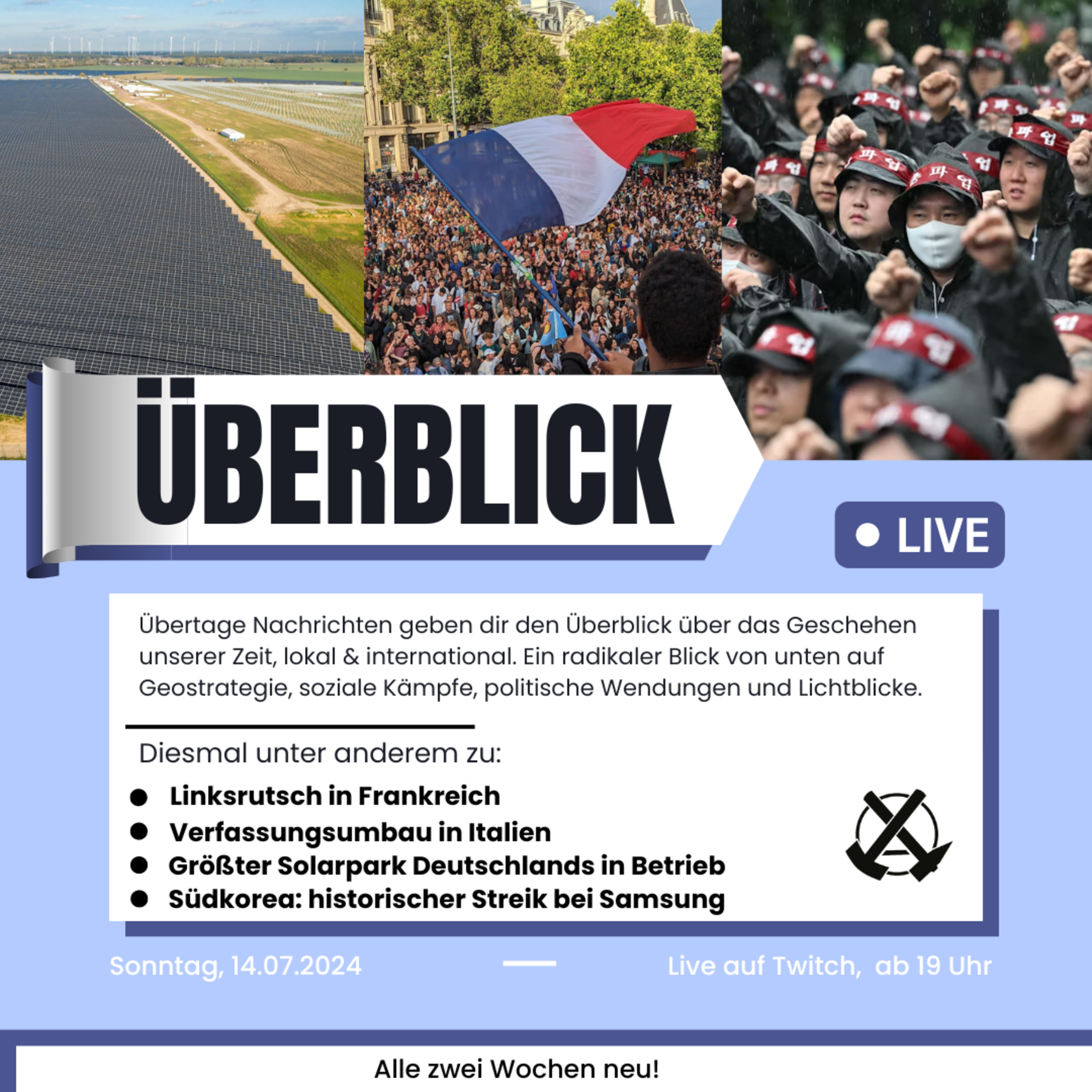 Überblick: Anschlag auf Trump, Streiks in Südkorea, Linksrutsch in Frankreich episode artwork