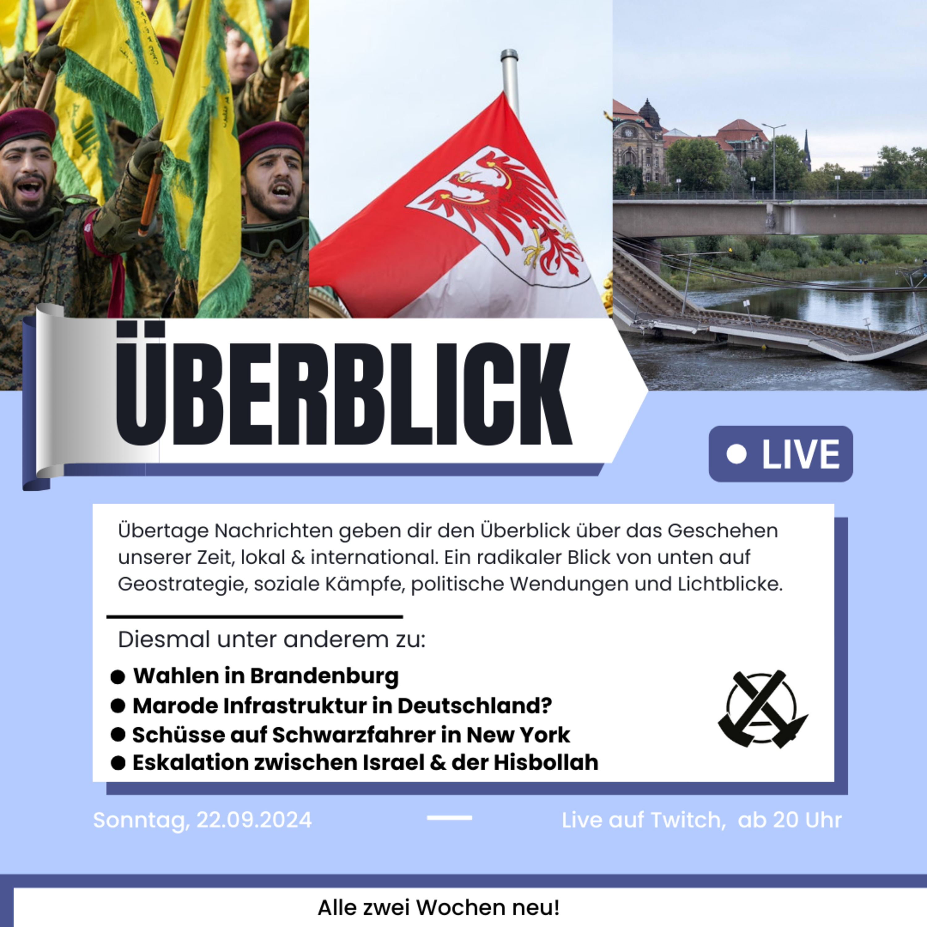 Überblick: Wahlen in Brandenburg, Eskalation zwischen Israel - Hisbollah und mehr! episode artwork
