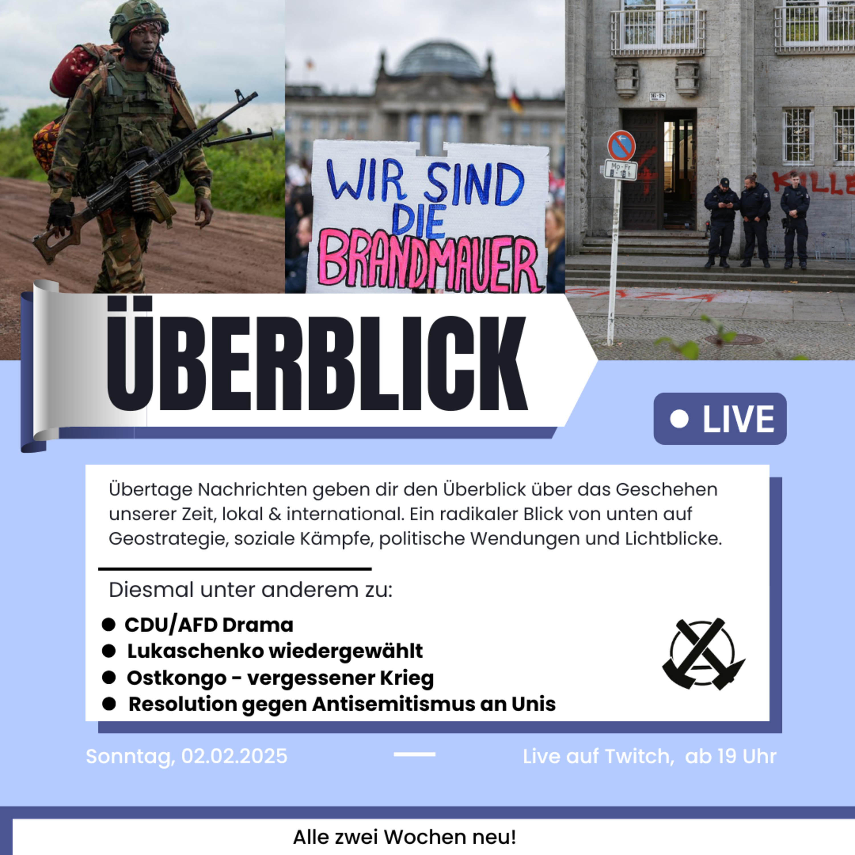 Überblick: Ostkongo - vergessener Krieg, CDU/AFD Drama, Lukaschenko wiedergewählt