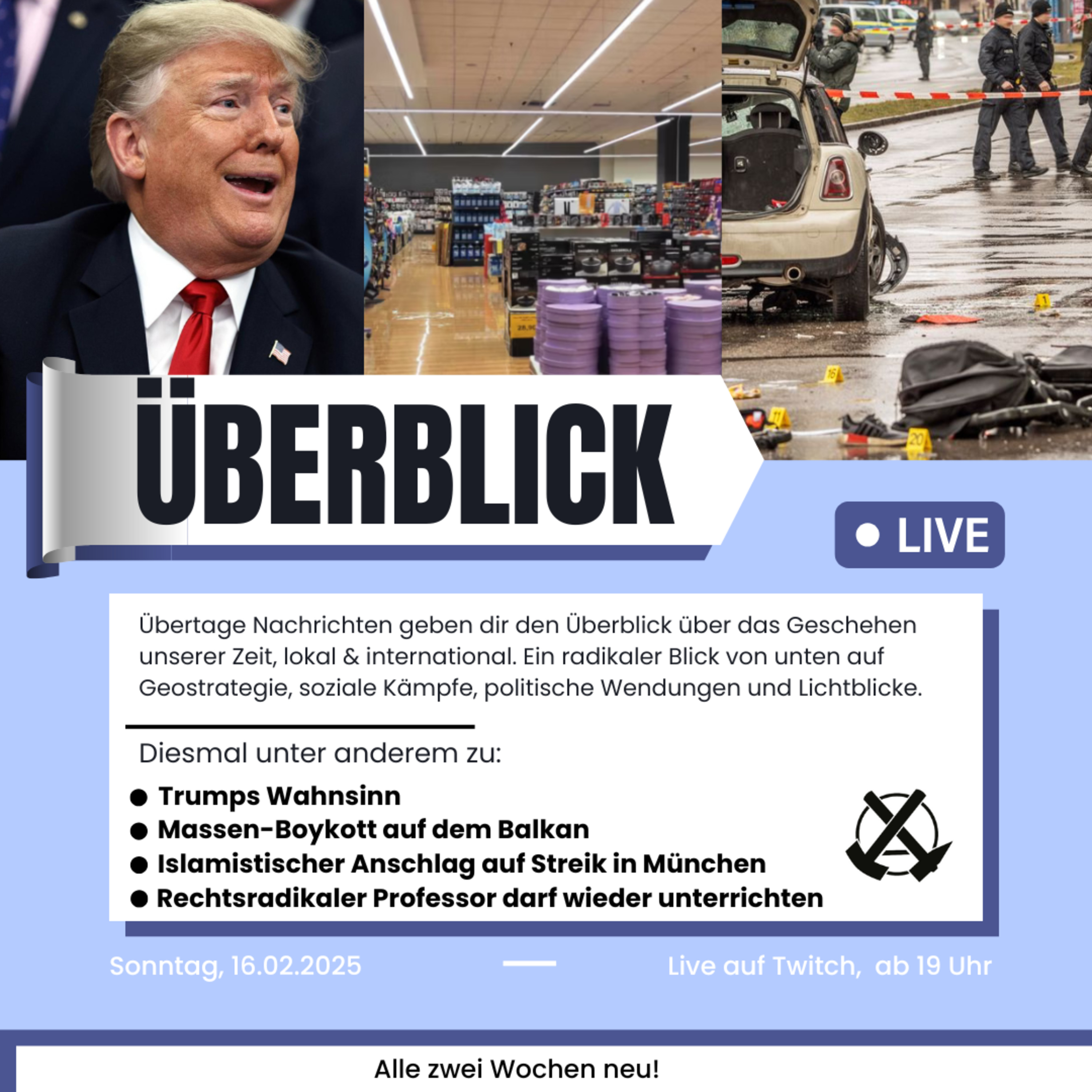 Überblick: Anschlag in München, Trumps Wahnsinn, Massen-Boykott auf dem Balkan