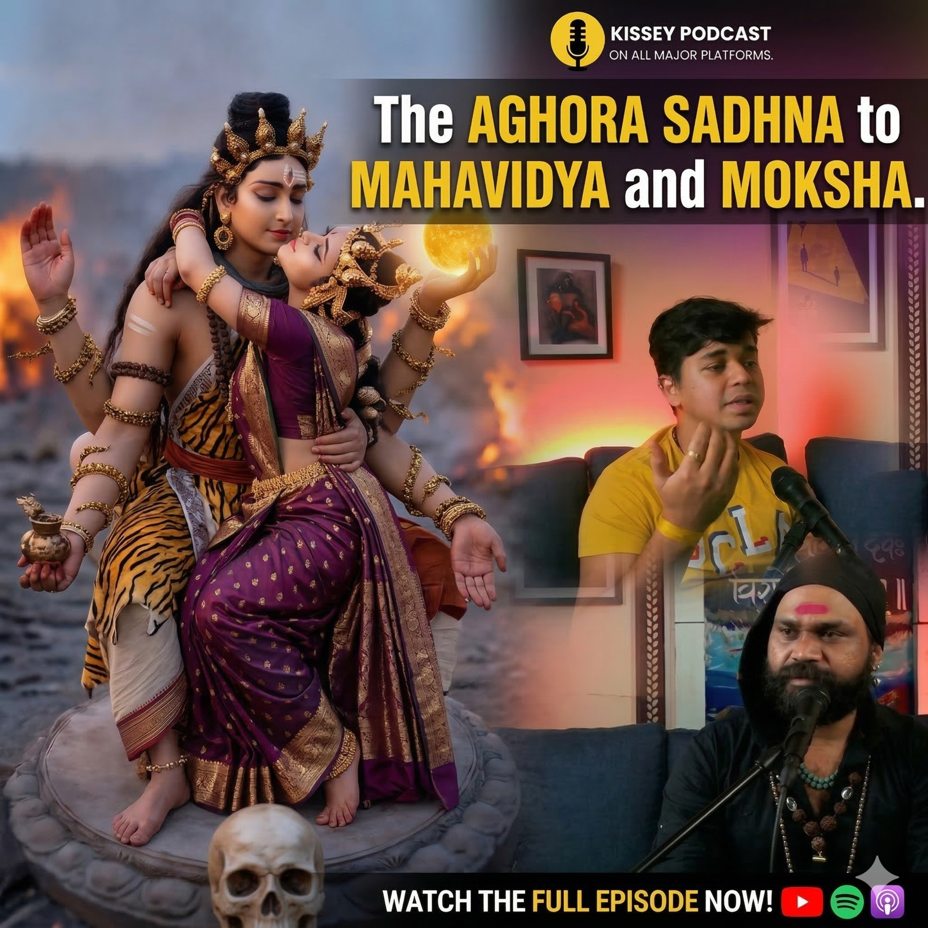 Aghori Sadhna for Navratri| Bhairav Sadhna & Nath Parampara Guidance | Kissey podcast | ft. Gurunath episode artwork